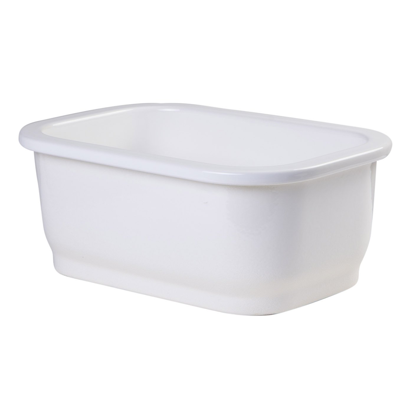 ALFI, ALFI AB1218 Small Rectangle Fireclay Undermount or Drop-in Prep / Bar Sink