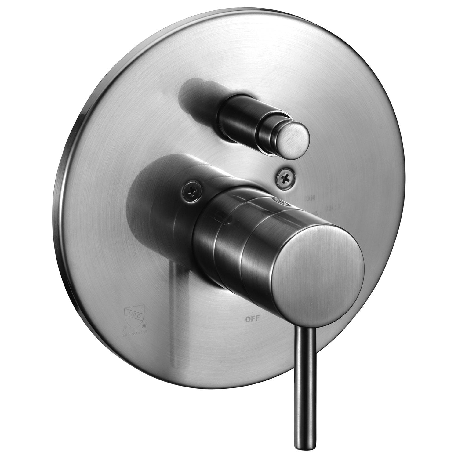 ALFI, ALFI AB1701-BN Brushed Nickel Pressure Balanced Round Shower Mixer with Diverter