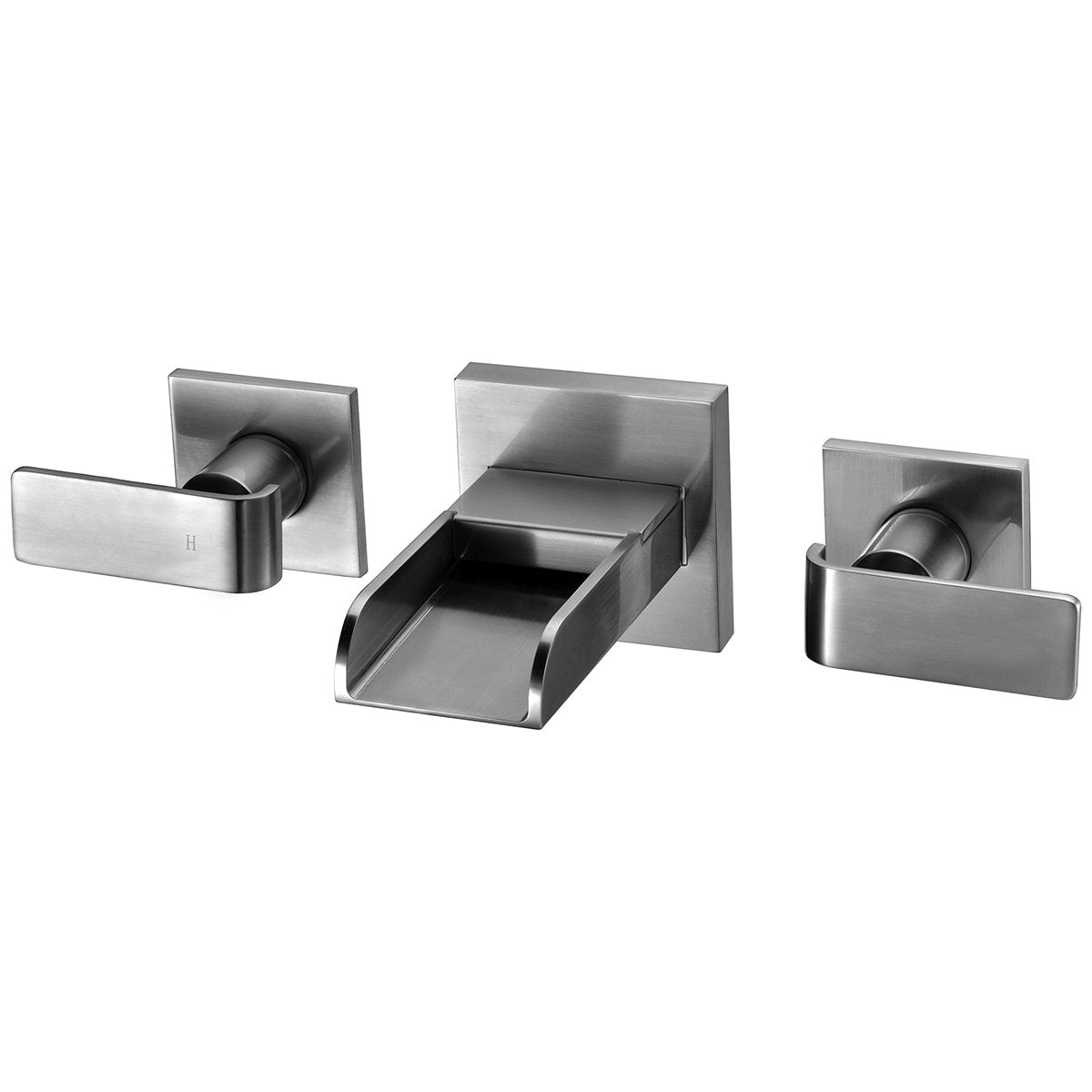 ALFI, ALFI AB1796-BN Brushed Nickel Widespread Wall Mounted Modern Waterfall Faucet