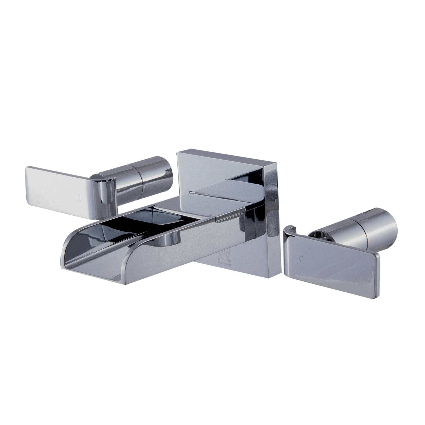 ALFI, ALFI AB1796-PC Polished Chrome Widespread Wall Mounted Modern Waterfall Faucet