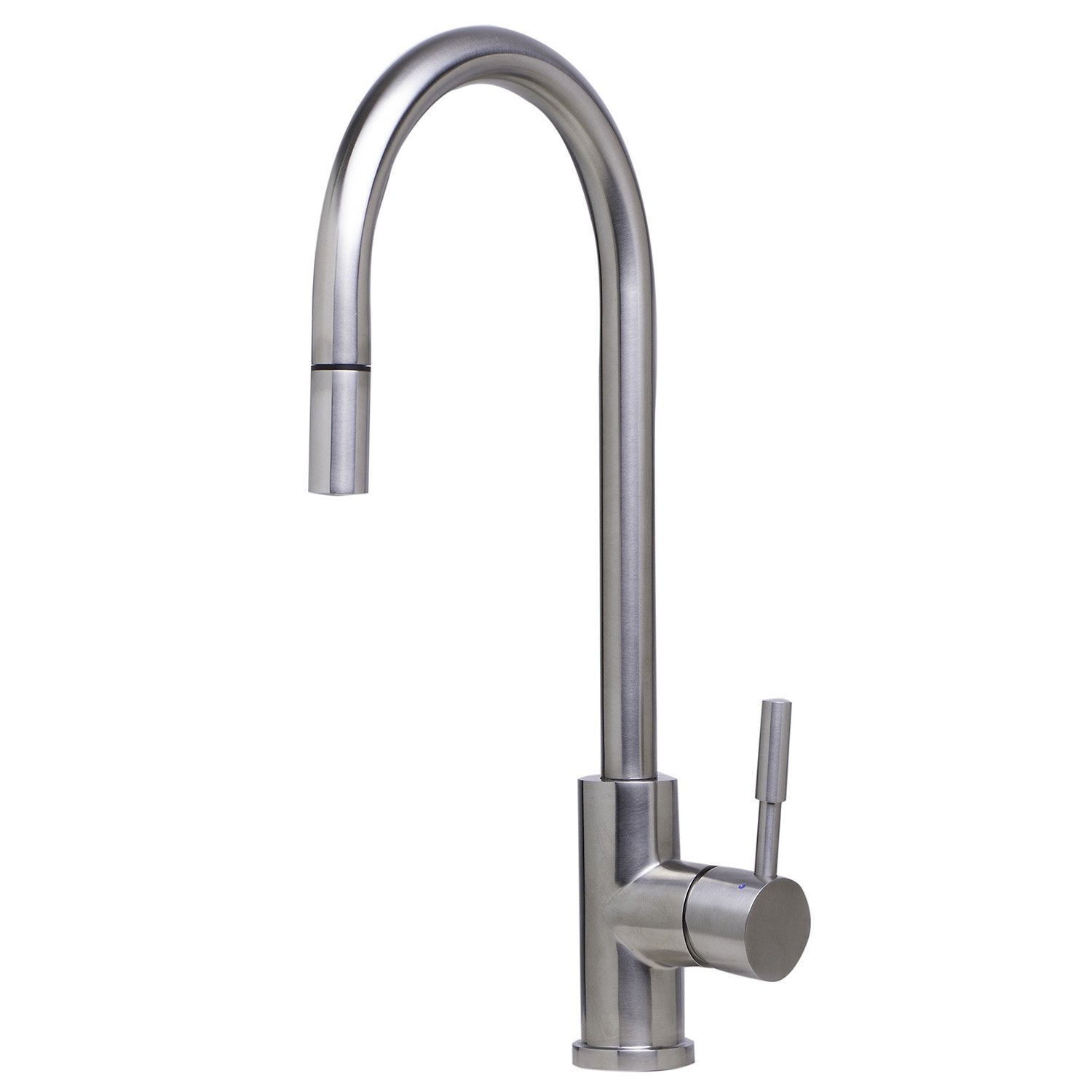 ALFI, ALFI AB2028-BSS Solid Brushed Stainless Steel Single Hole Pull Down Faucet