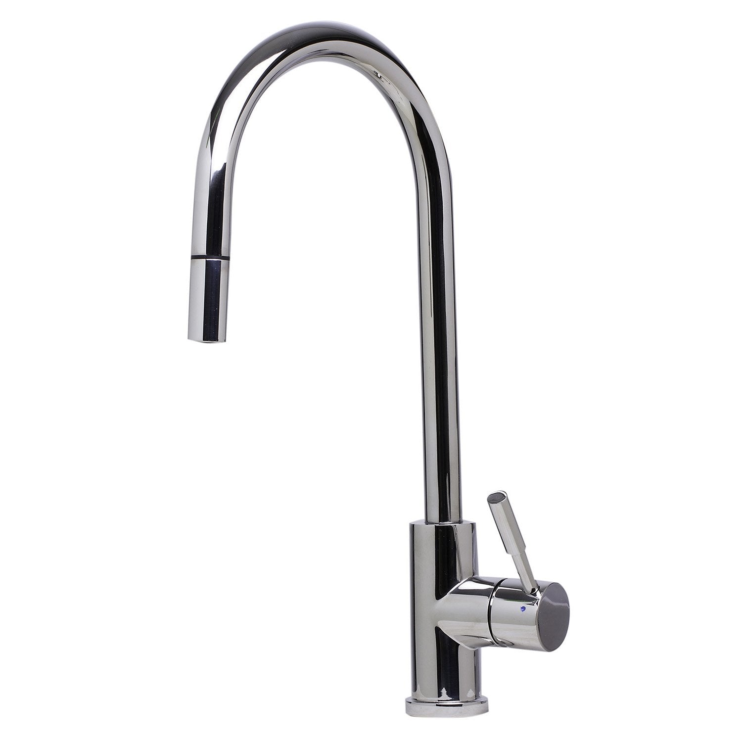 ALFI, ALFI AB2028-PSS Solid Polished Stainless Steel Single Hole Pull Down Faucet