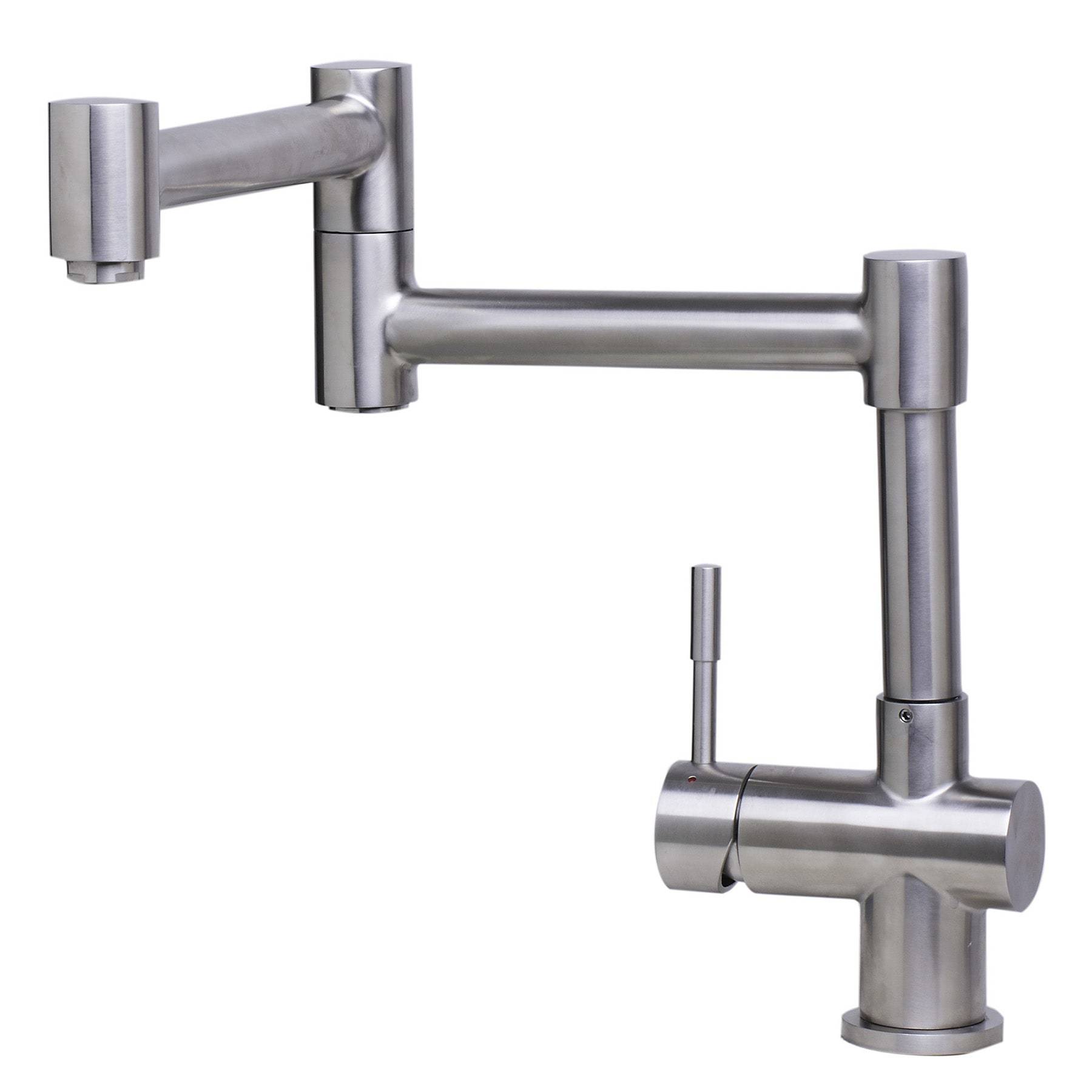 ALFI, ALFI AB2038-BSS Solid Brushed Stainless Steel Retractable Single Hole Faucet