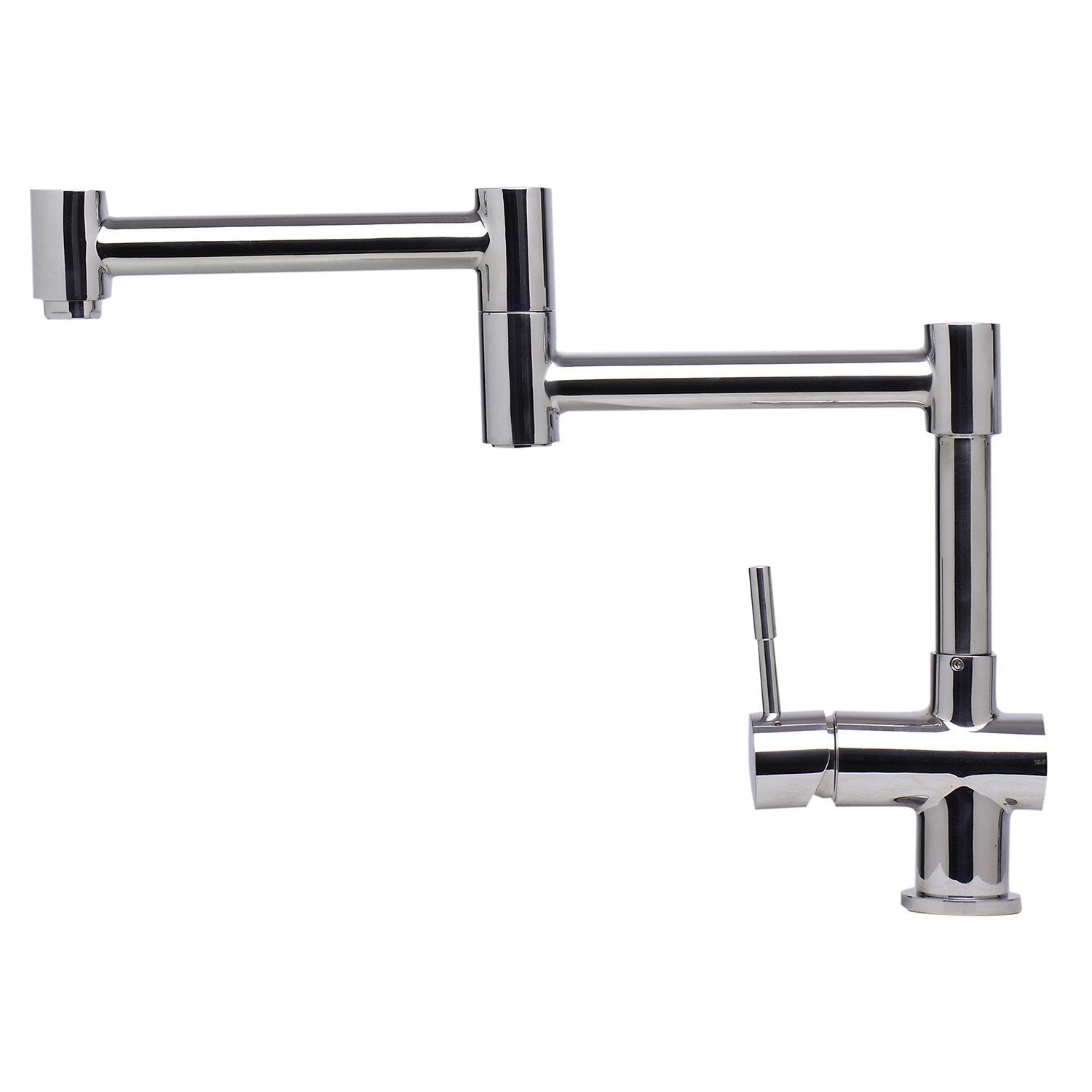 ALFI, ALFI AB2038-PSS Solid Polished Stainless Steel Retractable Single Hole Faucet