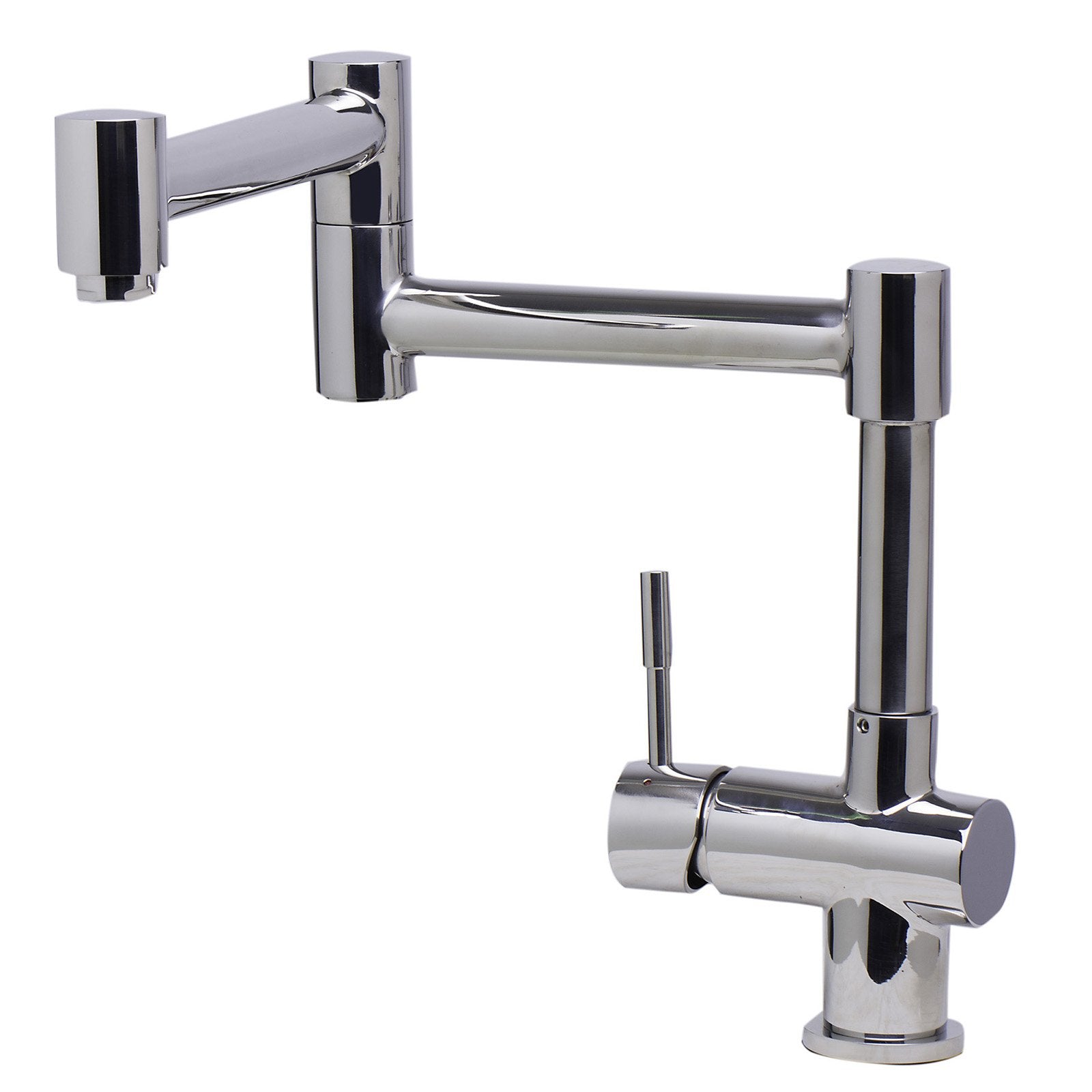 ALFI, ALFI AB2038-PSS Solid Polished Stainless Steel Retractable Single Hole Faucet