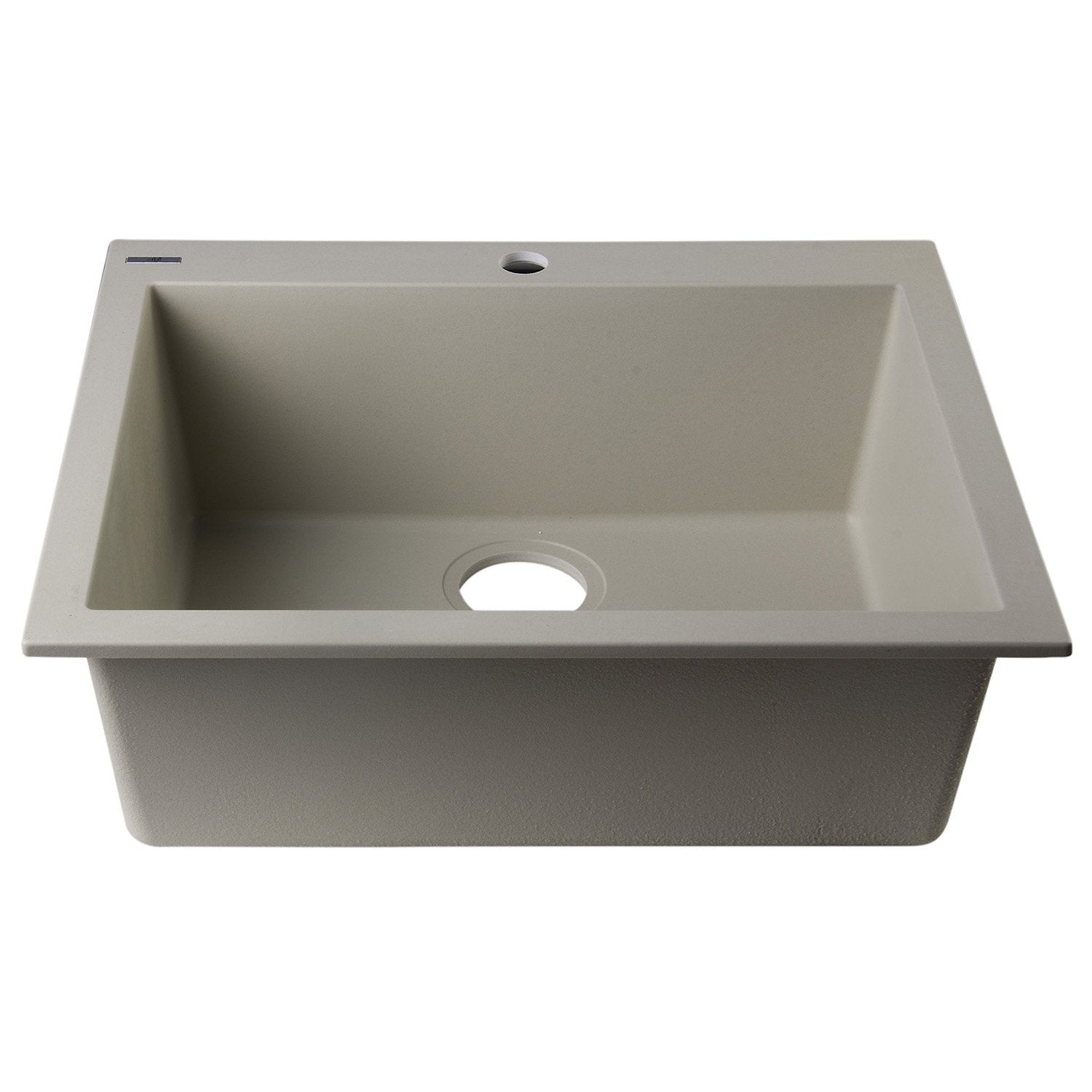 ALFI, ALFI AB2420DI-B Biscuit 24" Drop-In Single Bowl Granite Composite Kitchen Sink