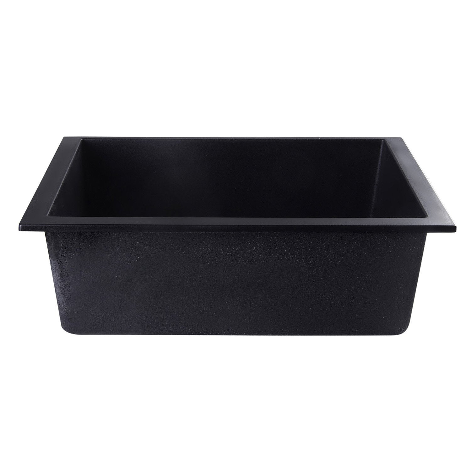 ALFI, ALFI AB2420UM-BLA Black 24" Undermount Single Bowl Granite Composite Sink