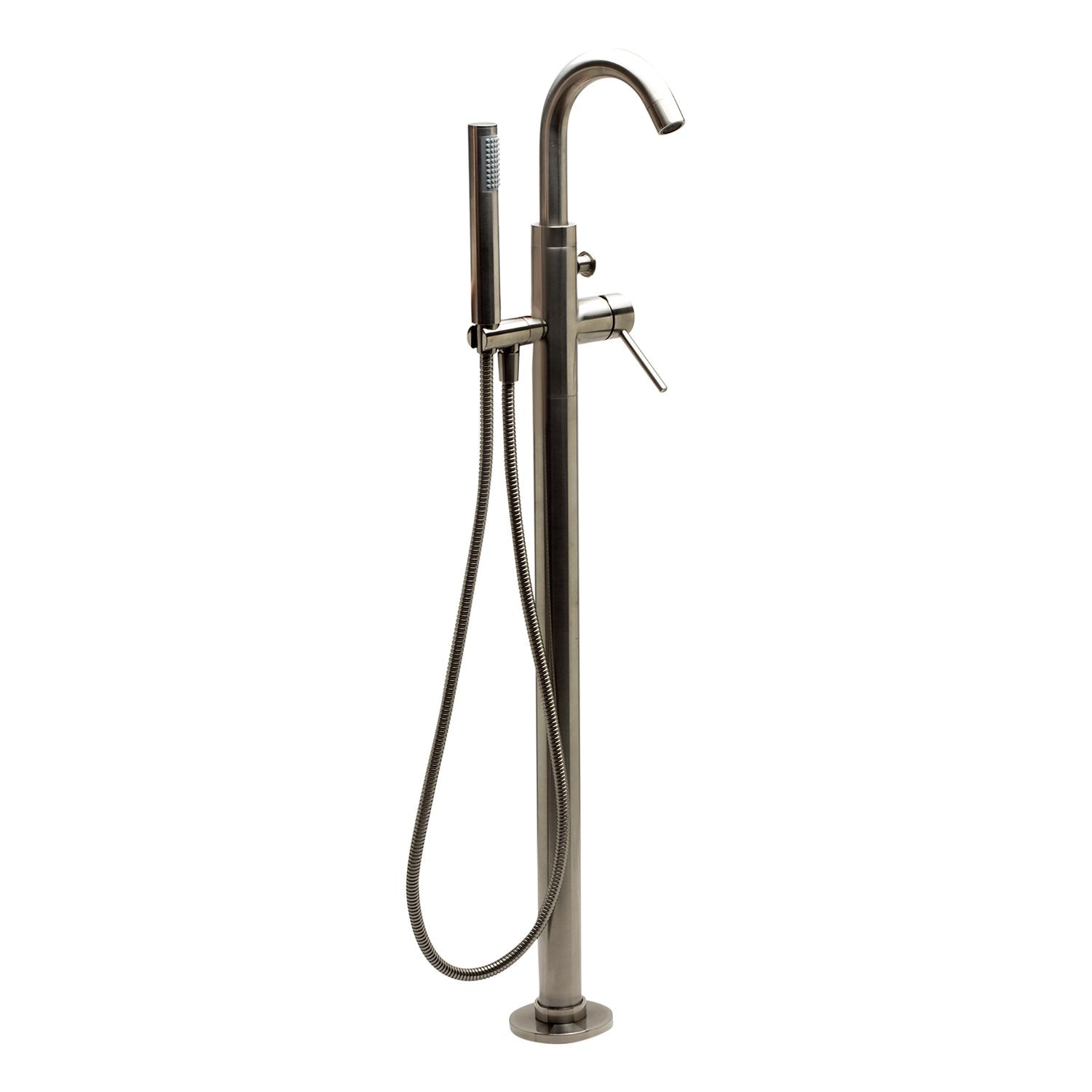 ALFI, ALFI AB2534-BN Brushed Nickel Floor Mounted Tub Filler Mixer with Shower Head