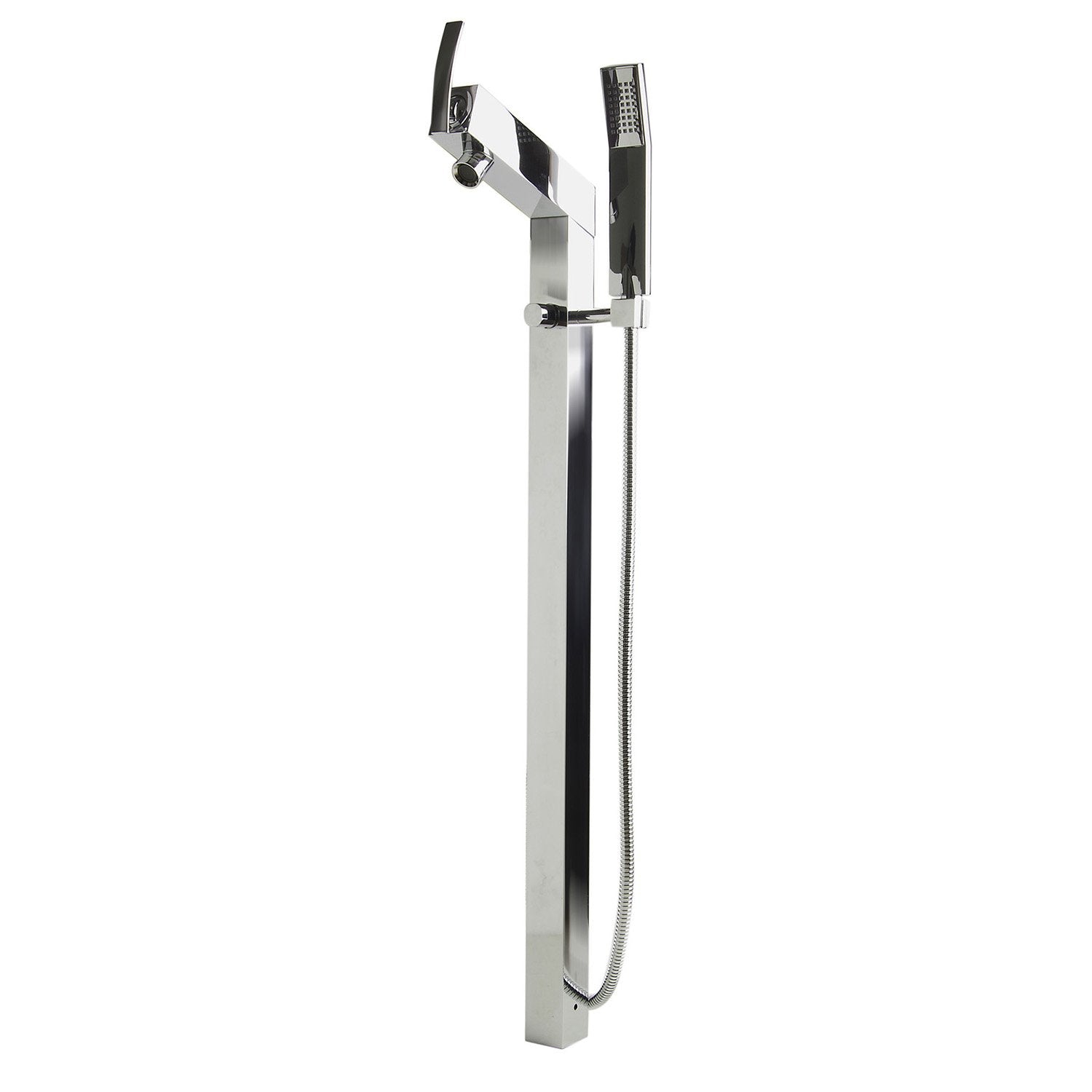 ALFI, ALFI AB2728-PC Polished Chrome Floor Mounted Tub Filler + Mixer with Shower Head