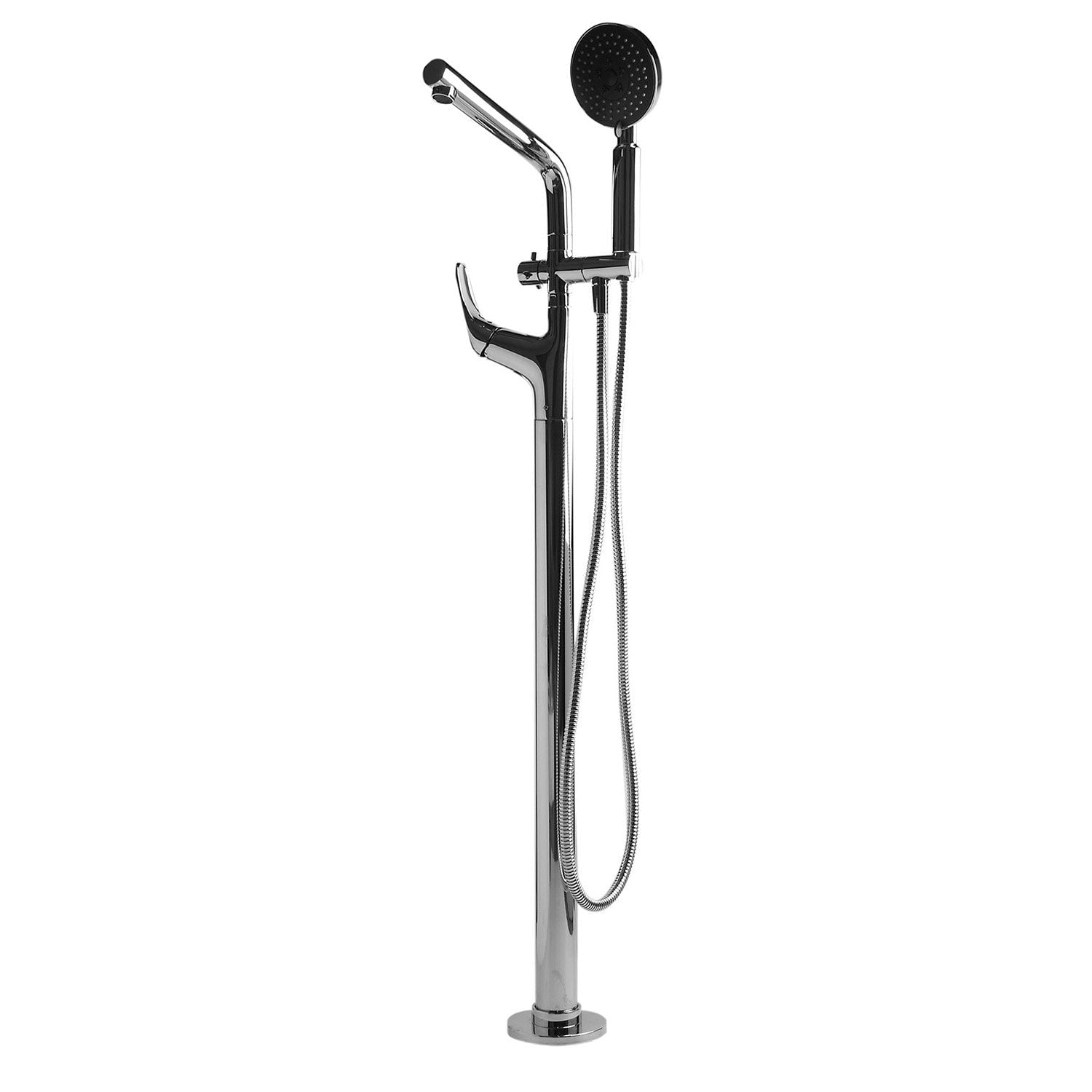 ALFI, ALFI AB2758-PC Polished Chrome Floor Mounted Tub Filler + Mixer with Shower Head