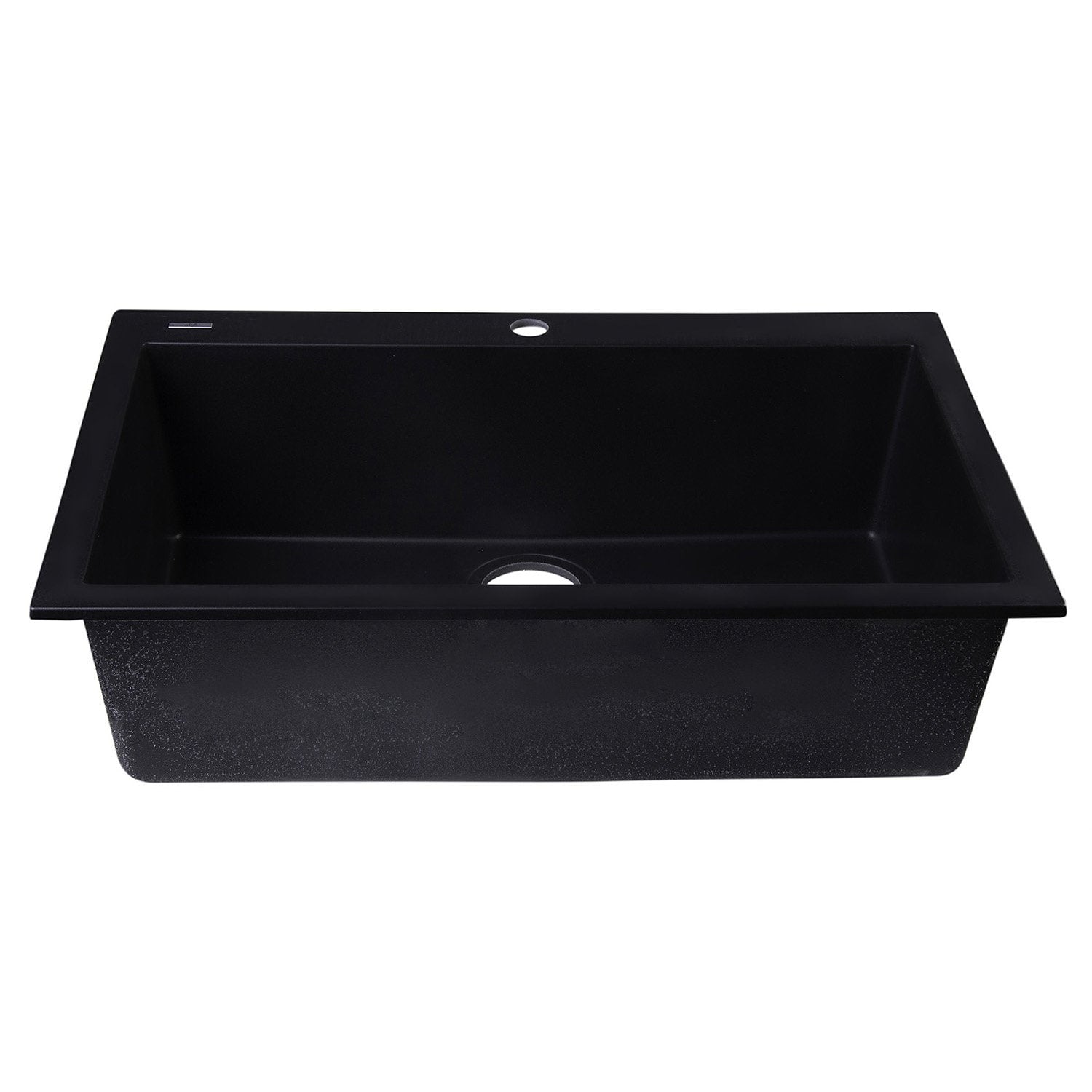 ALFI, ALFI AB3020DI-BLA Black 30" Drop-In Single Bowl Granite Composite Kitchen Sink