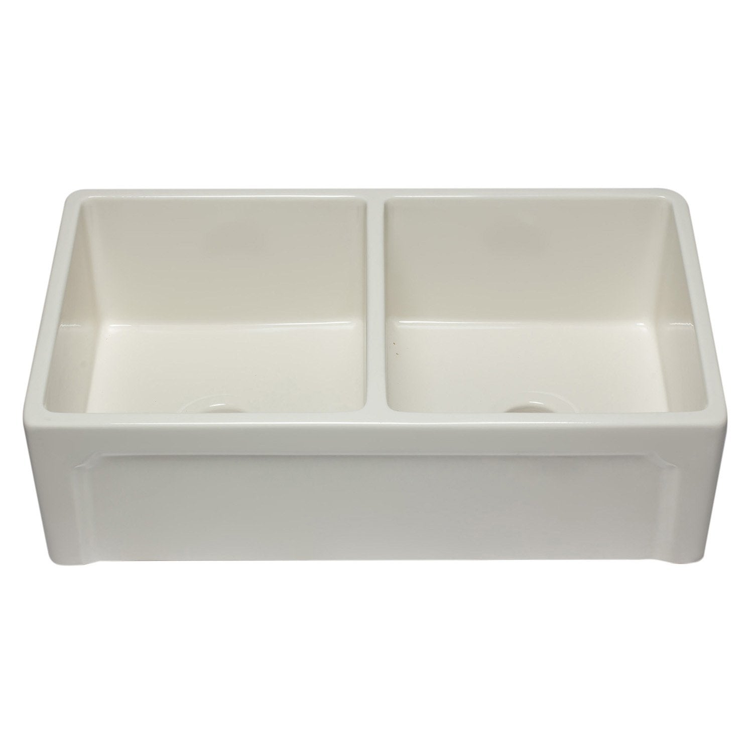 ALFI, ALFI AB3318DB-B 33 inch Biscuit Reversible Double Fireclay Farmhouse Sink