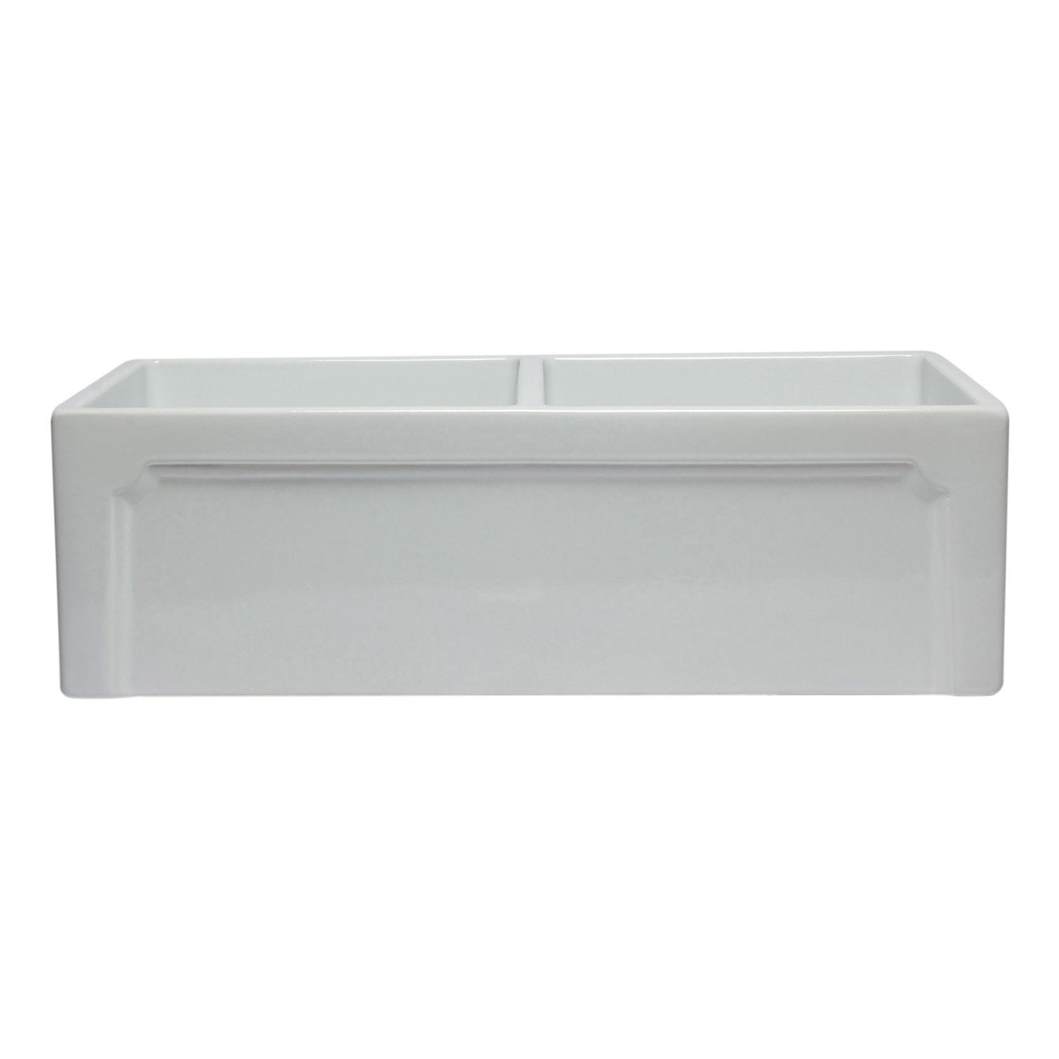 ALFI, ALFI AB3318DB-W 33 inch White Reversible Double Fireclay Farmhouse Kitchen Sink