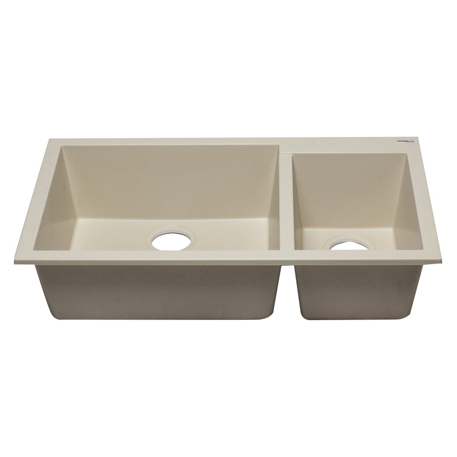 ALFI, ALFI AB3319UM-B Biscuit 34" Double Bowl Undermount Granite Composite Sink