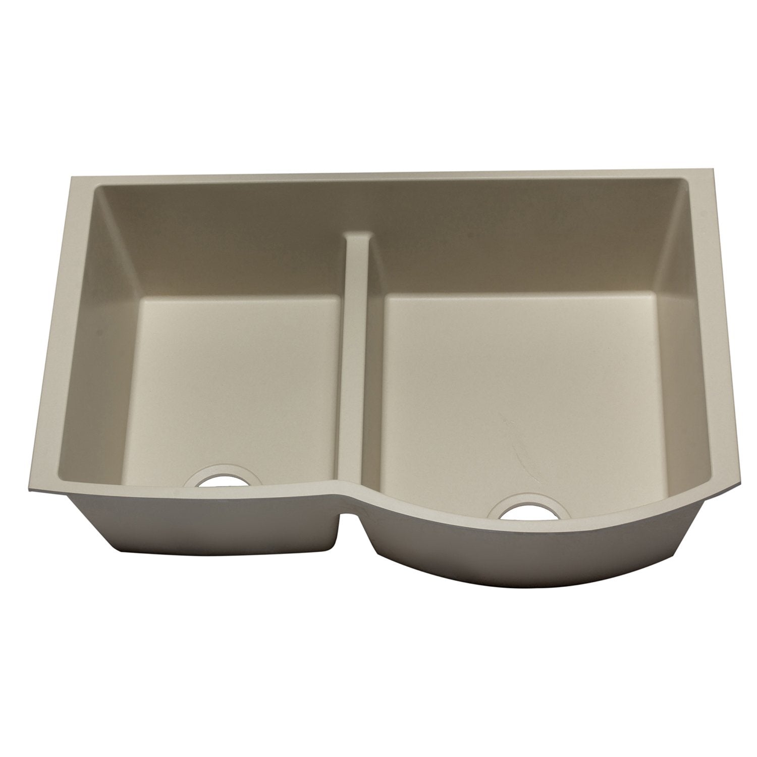 ALFI, ALFI AB3320UM-B Biscuit 33" Double Bowl Undermount Granite Composite Sink