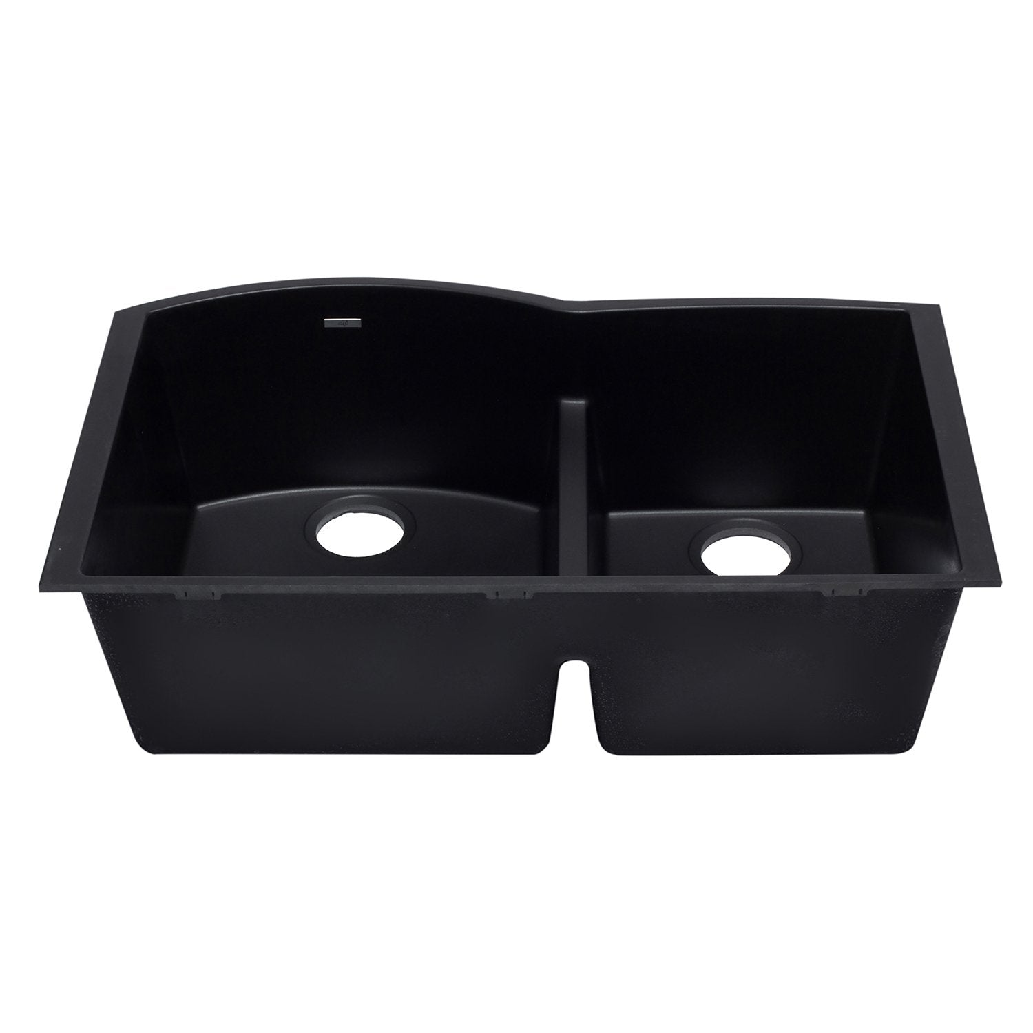 ALFI, ALFI AB3320UM-BLA Black 33" Double Bowl Undermount Granite Composite Sink