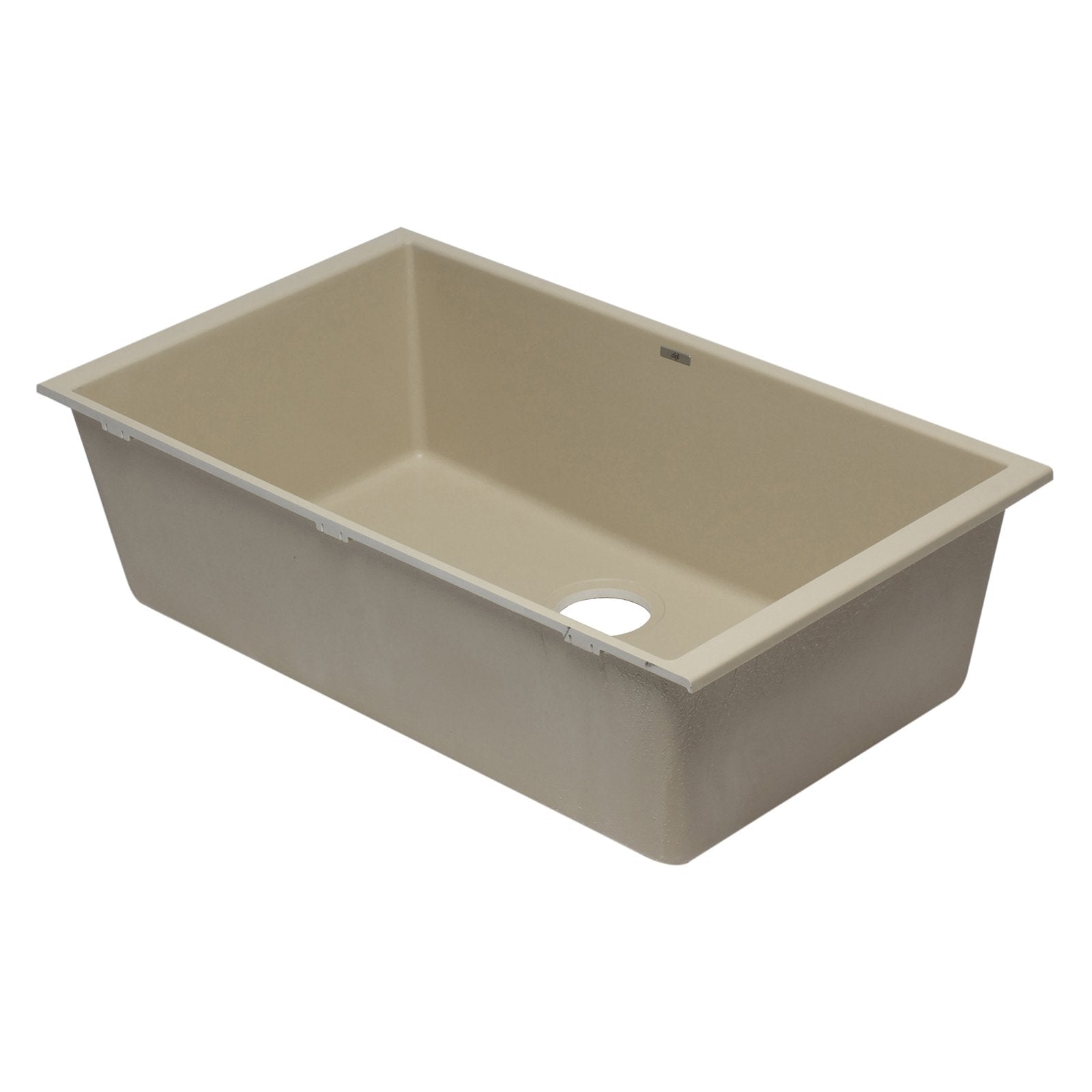 ALFI, ALFI AB3322UM-B Biscuit 33" Single Bowl Undermount Granite Composite Sink