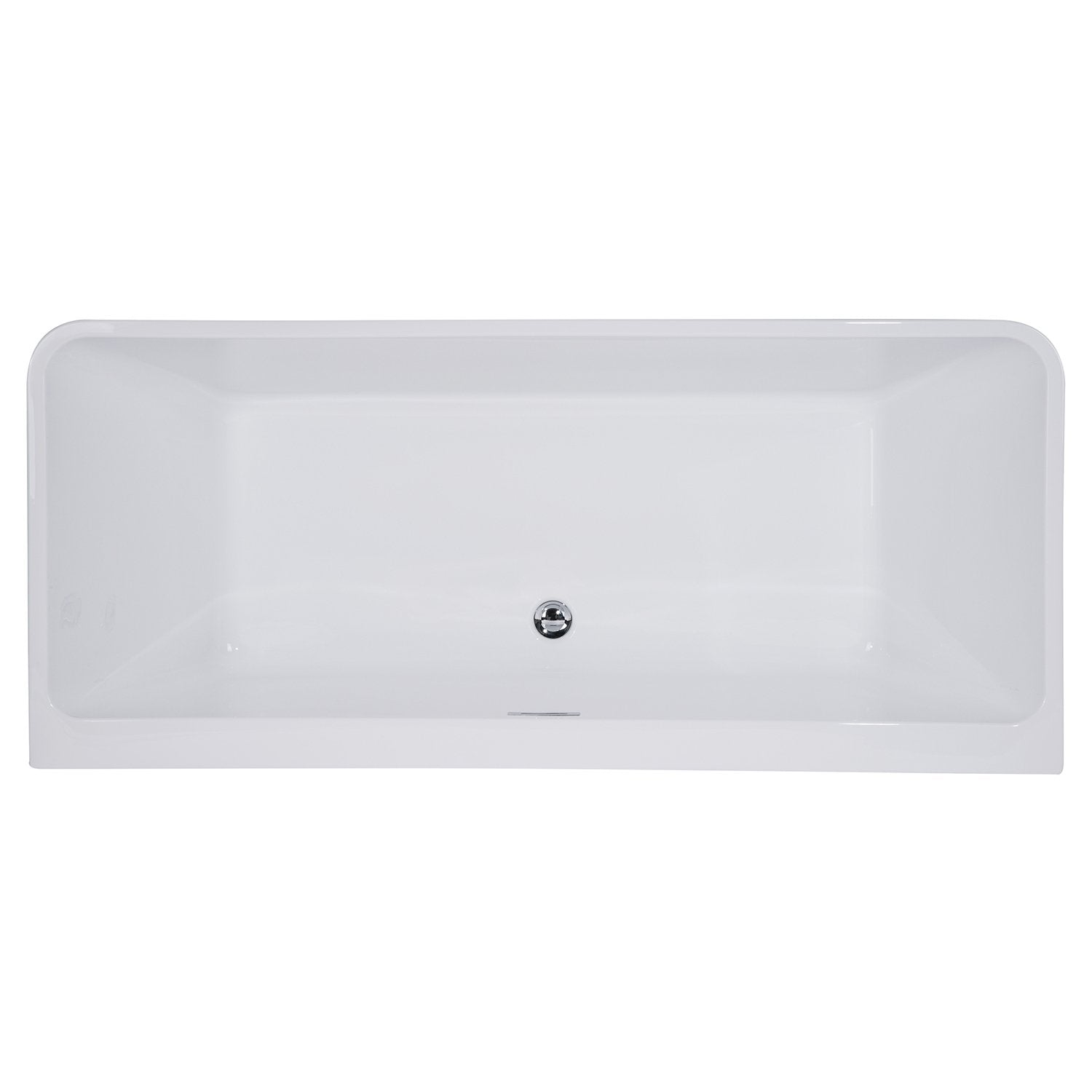 ALFI, ALFI AB8859 67 inch White Rectangular Acrylic Free Standing Soaking Bathtub