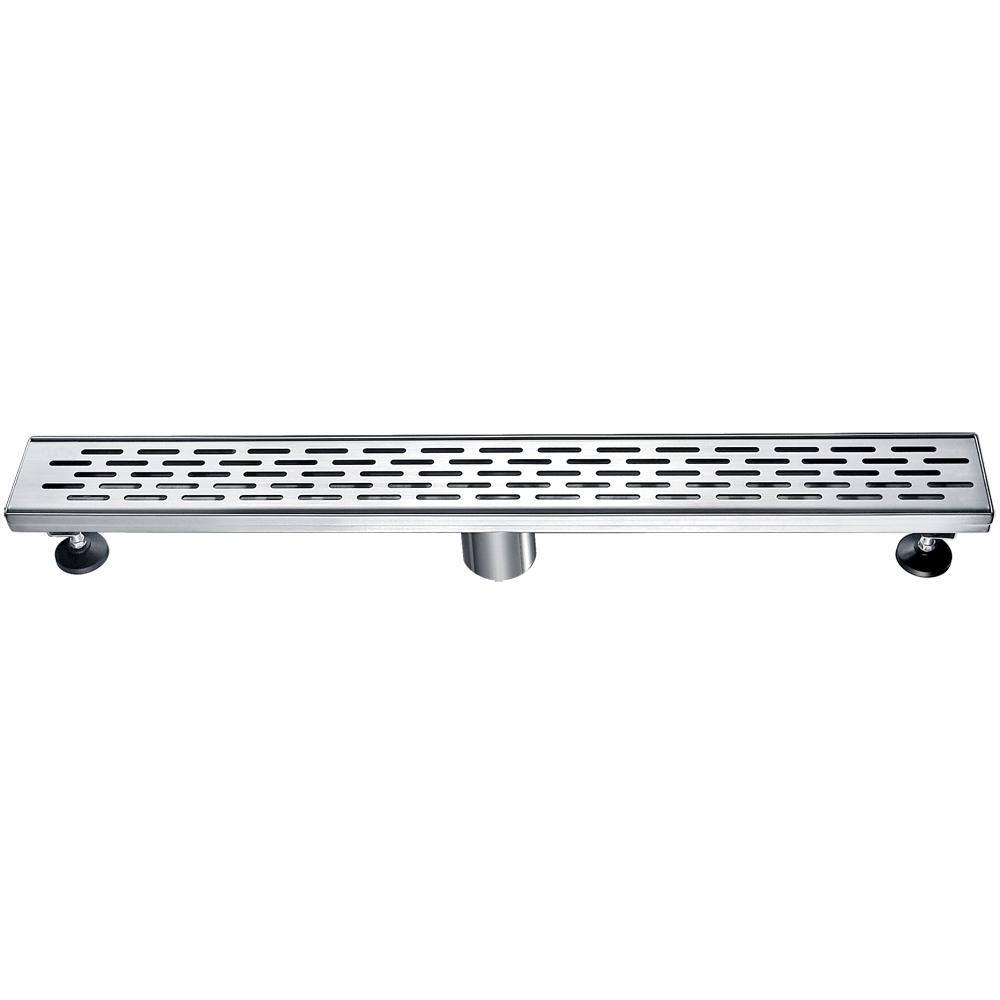 ALFI, ALFI ABLD24C-BSS 24" Long Stainless Steel Linear Shower Drain with Groove Holes