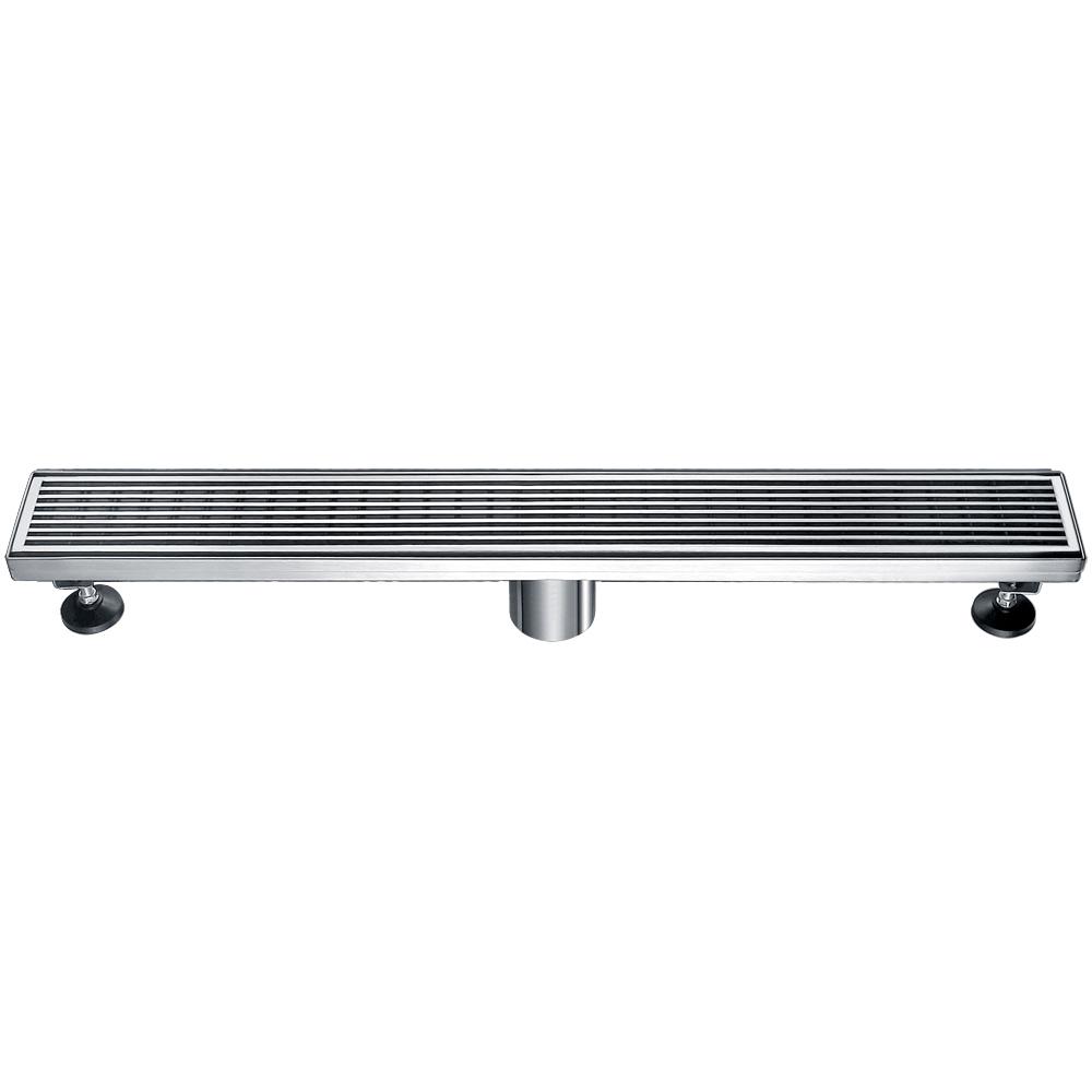 ALFI, ALFI ABLD24D 24" Modern Stainless Steel Linear Shower Drain with Groove Lines