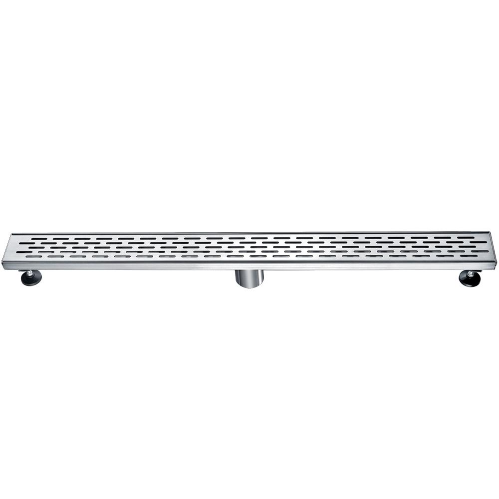 ALFI, ALFI ABLD32C-BSS 32" Modern Stainless Steel Linear Shower Drain with Groove Holes