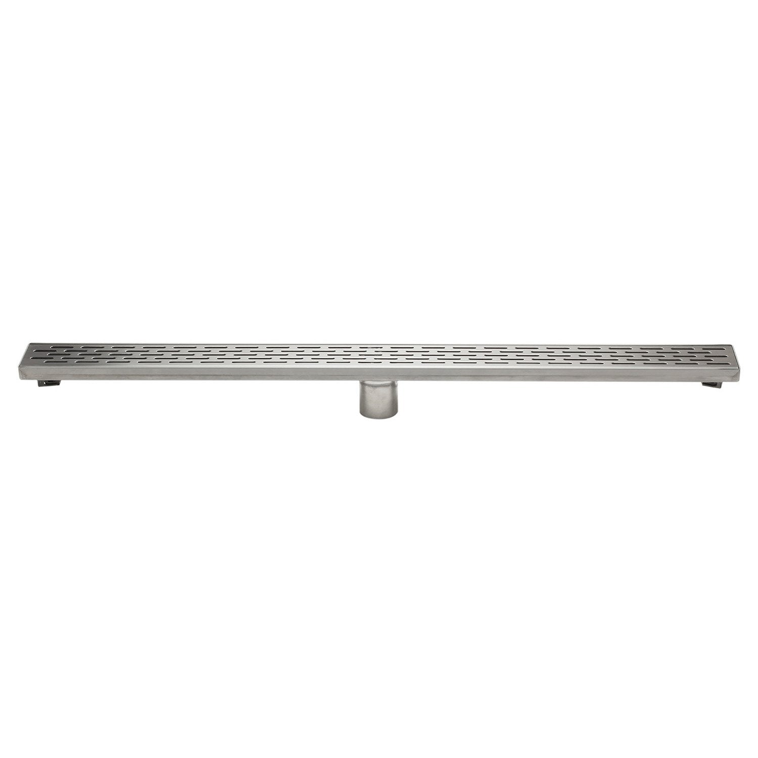 ALFI, ALFI ABLD36C-BSS 36" Modern Stainless Steel Linear Shower Drain with Groove Holes