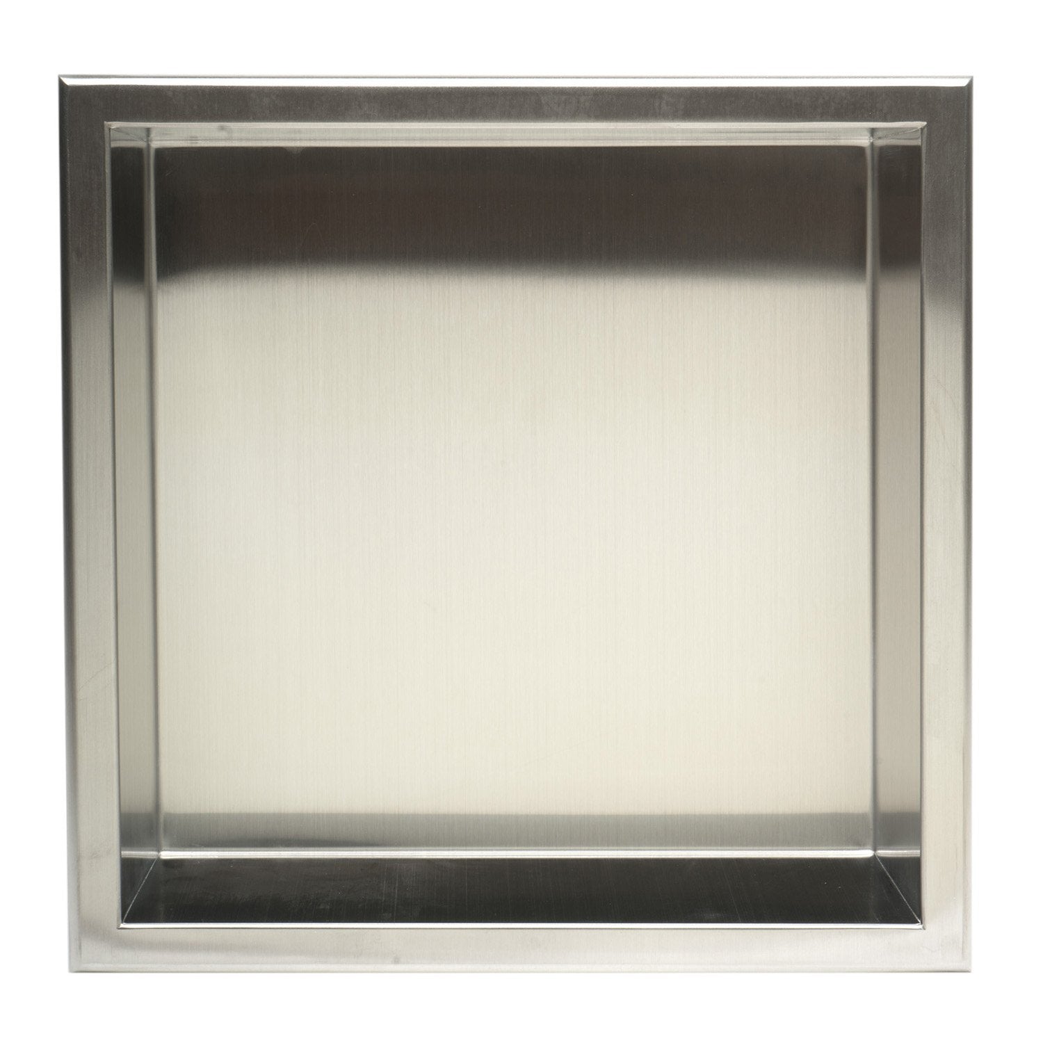 ALFI, ALFI ABN1212-BSS Brand 12 x 12 Brushed Stainless Steel Square Single Shelf Bath Shower Niche