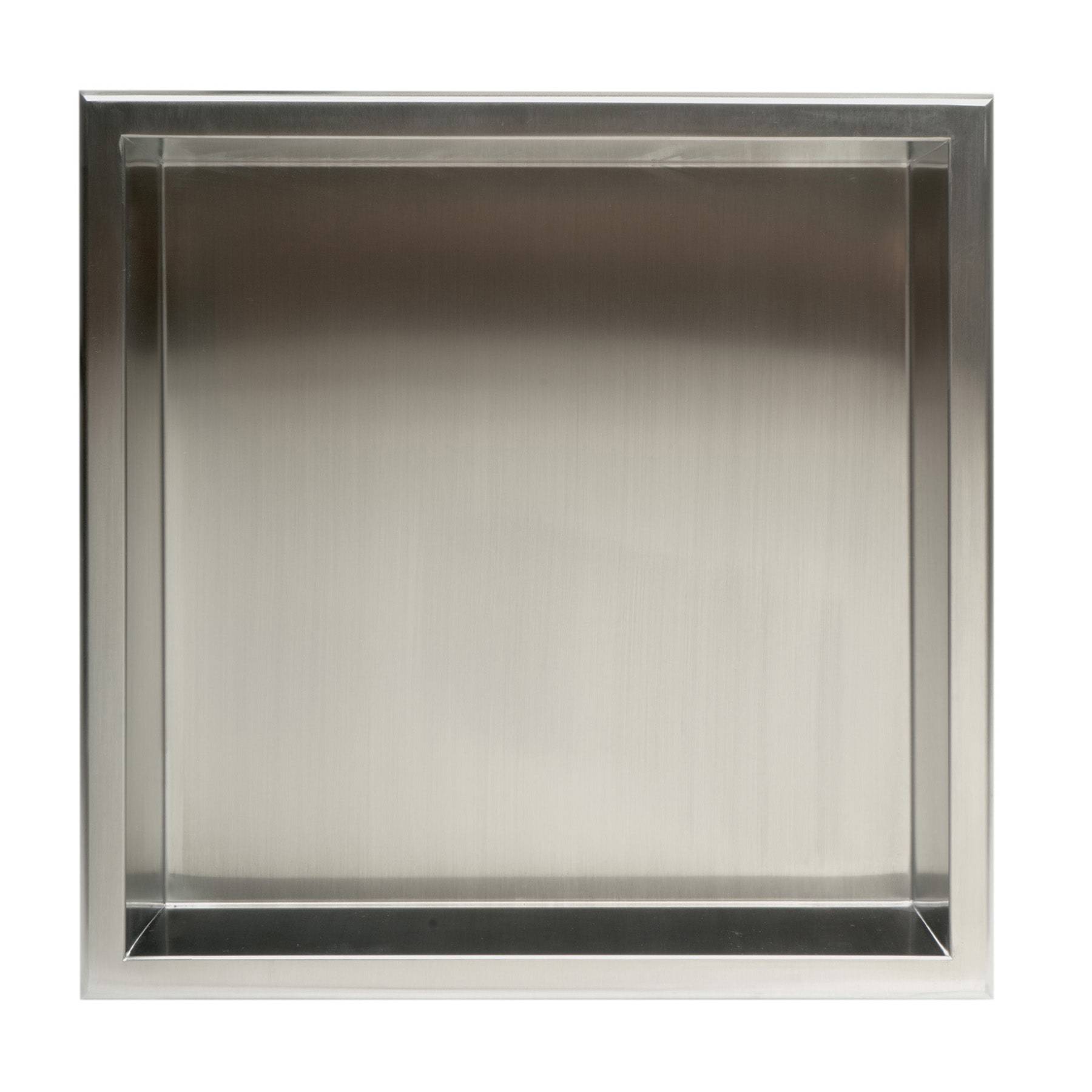 ALFI, ALFI ABN1616-BSS Brand 16 x 16 Brushed Stainless Steel Square Single Shelf Bath Shower Niche