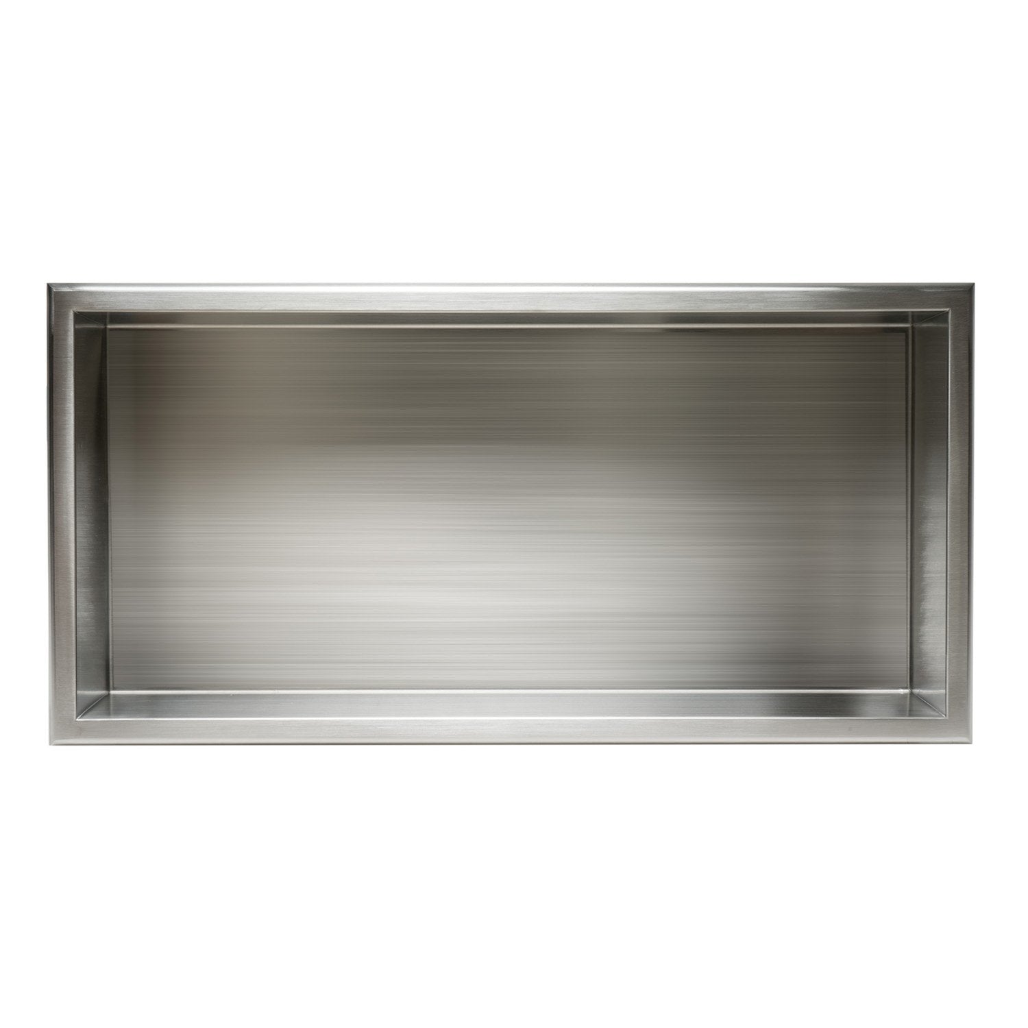 ALFI, ALFI ABN2412-BSS 24 x 12 Brushed Stainless Steel Horizontal Single Shelf Bath Shower Niche