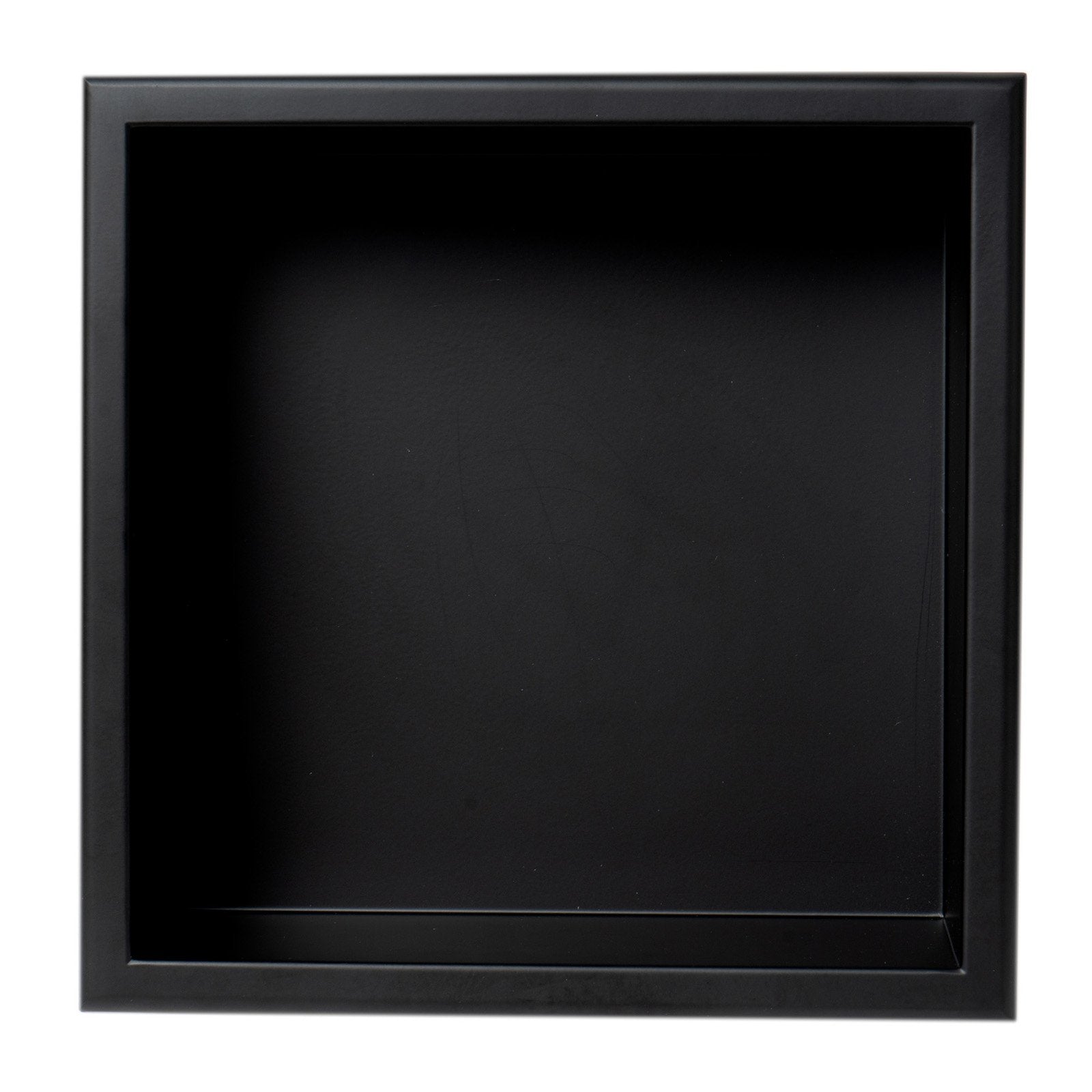 ALFI, ALFI Brand 12" x 12" Black Matte Stainless Steel Square Single Shelf Bath Shower Niche