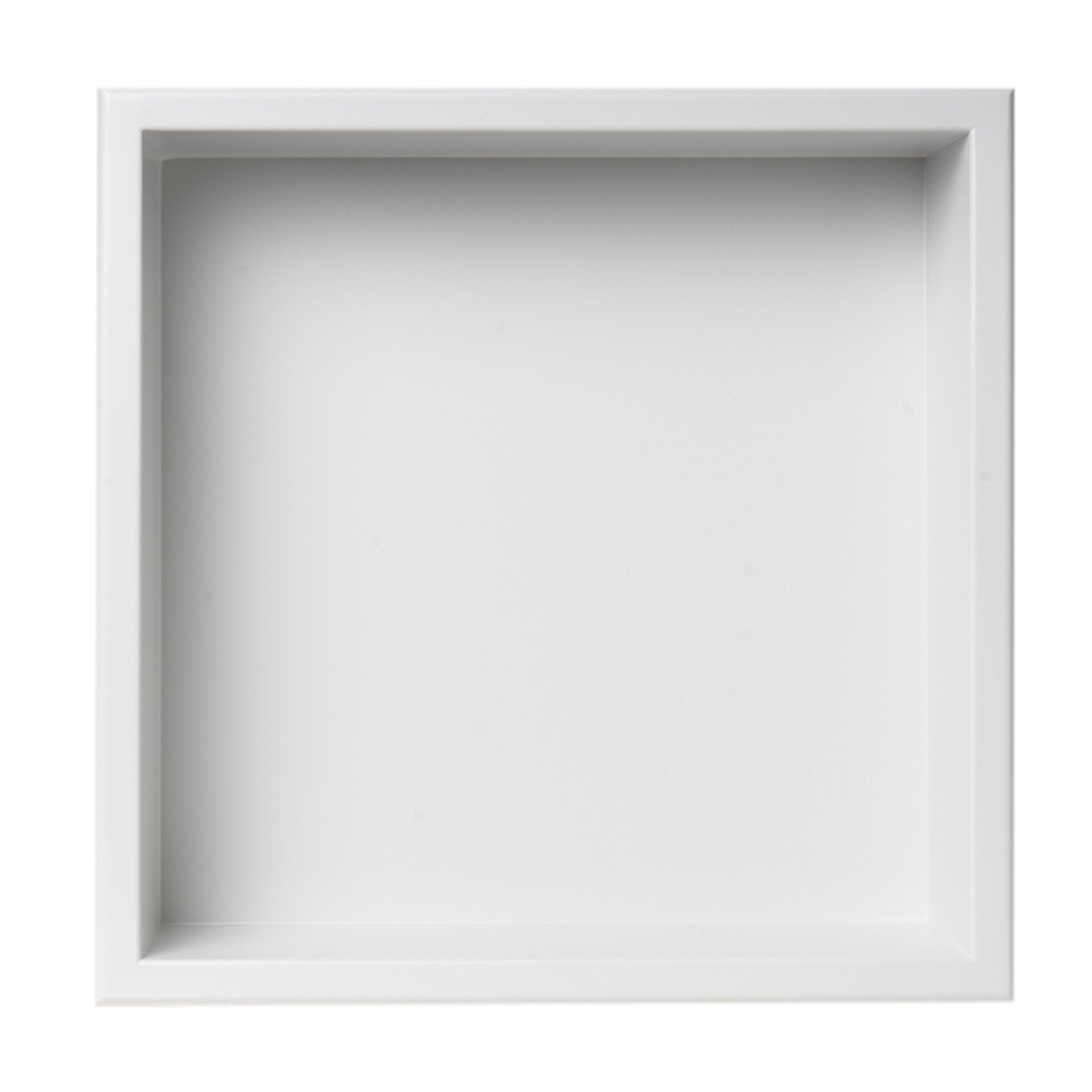 ALFI, ALFI Brand 16" x 16" White Matte Stainless Steel Square Single Shelf Bath Shower Niche