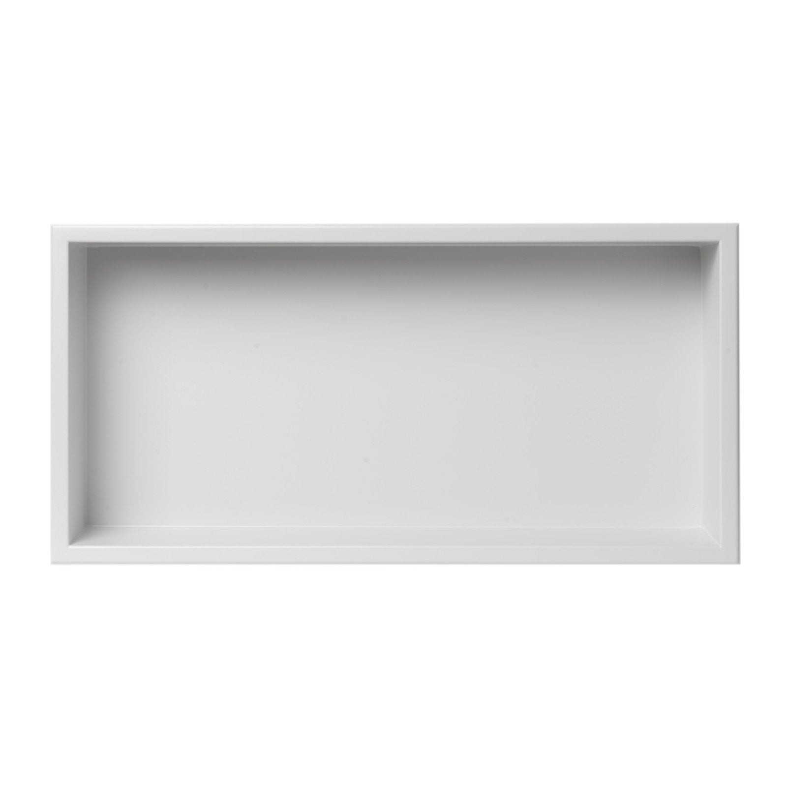 ALFI, ALFI Brand 24 x 12 White Matte Stainless Steel Horizontal Single Shelf Bath Shower Niche