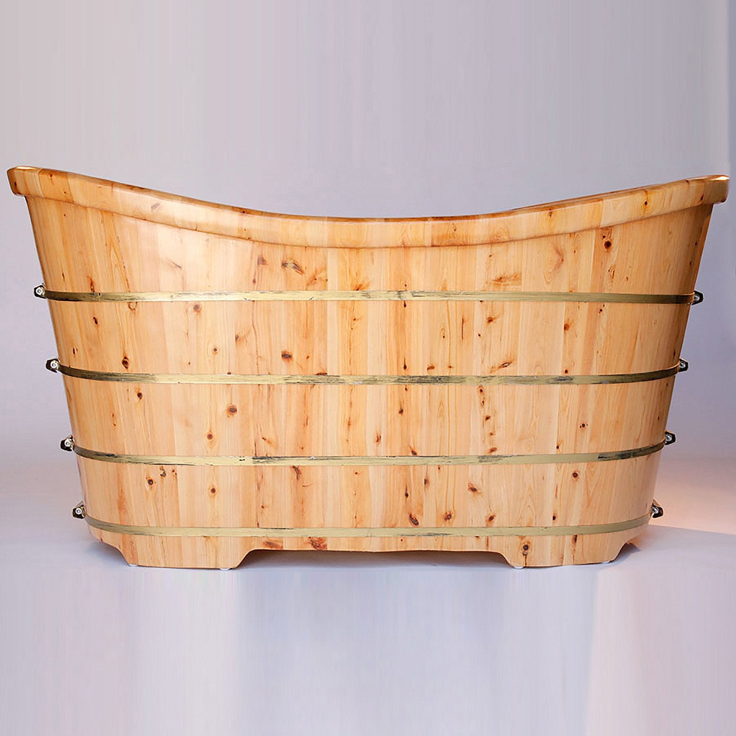 ALFI, ALFI Brand AB1105 63" Free Standing Cedar Wooden Bathtub