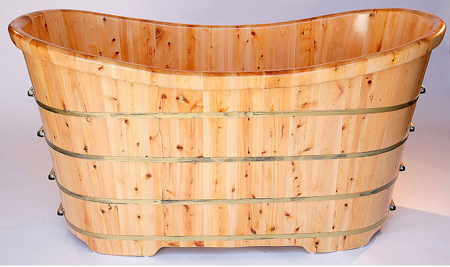 ALFI, ALFI Brand AB1105 63" Free Standing Cedar Wooden Bathtub