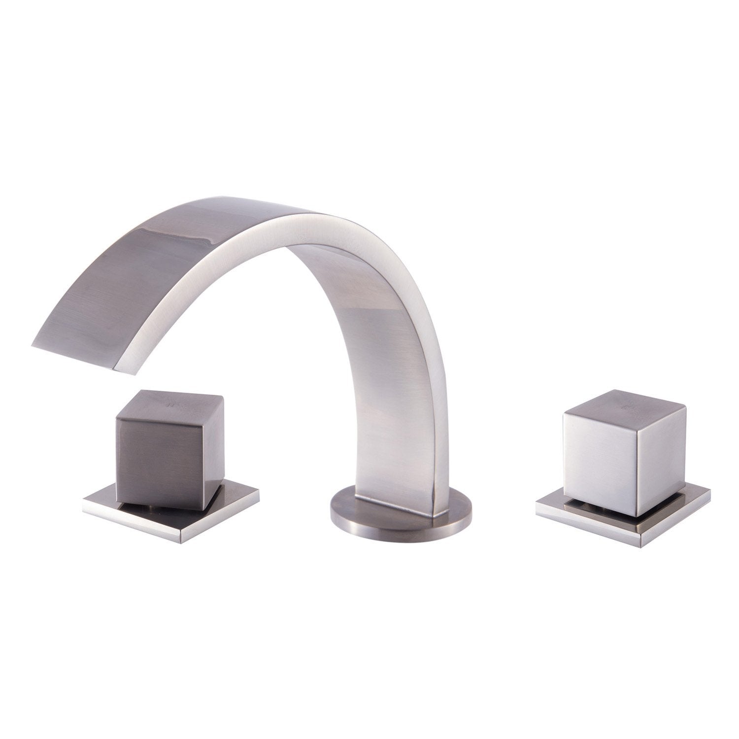 ALFI, ALFI Brand AB1326-BN Brushed Nickel Modern Widespread Bathroom Faucet