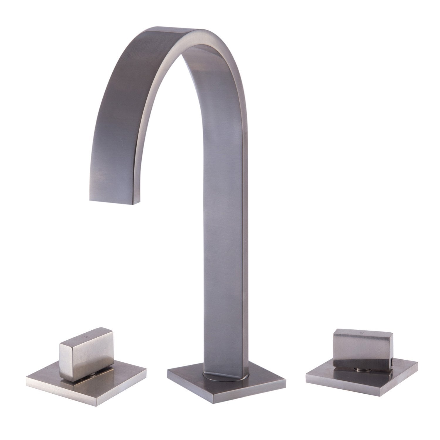 ALFI, ALFI Brand AB1336-BN Brushed Nickel Gooseneck Widespread Bathroom Faucet