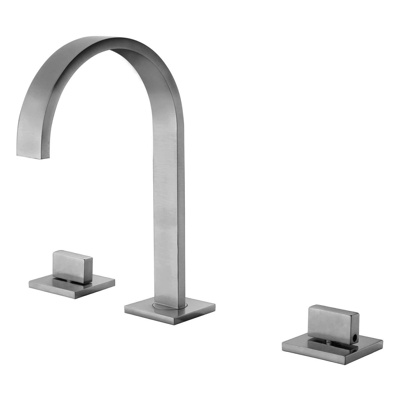 ALFI, ALFI Brand AB1336-BN Brushed Nickel Gooseneck Widespread Bathroom Faucet