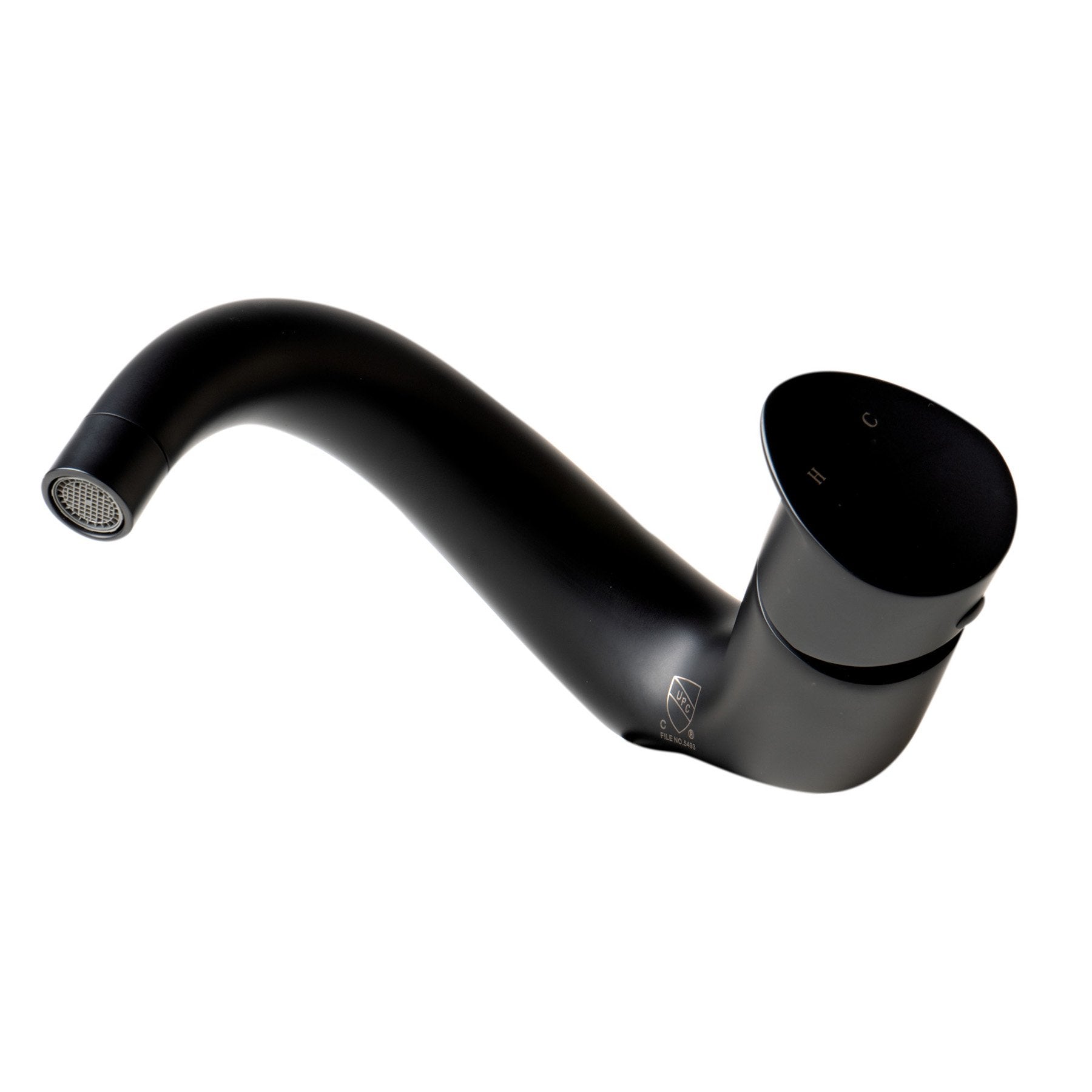 ALFI, ALFI Brand AB1572-BM Black Matte Wave Single Lever Bathroom Faucet