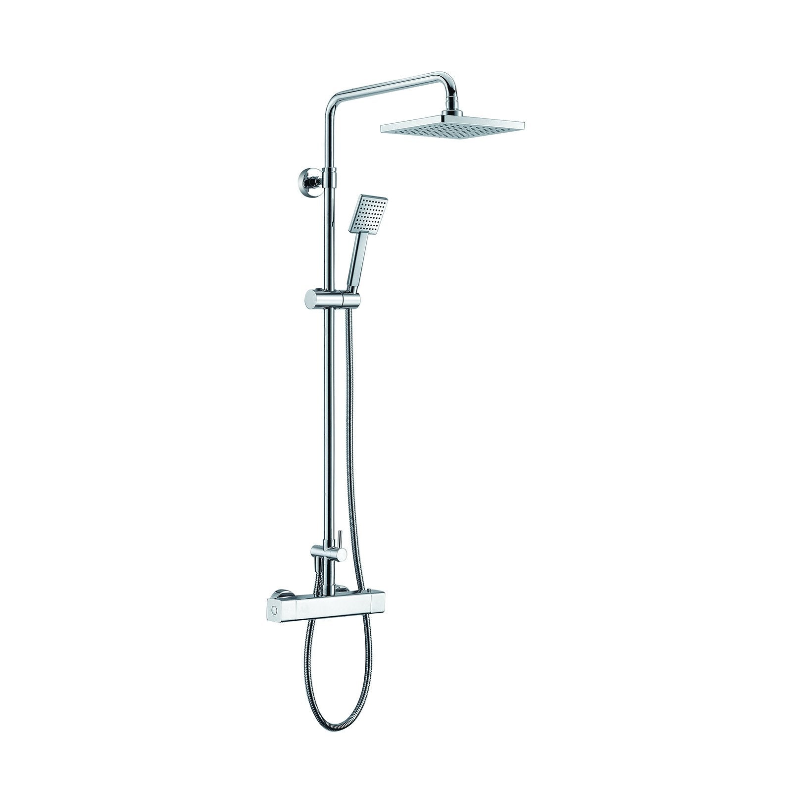 ALFI, ALFI Brand AB2862-PC Polished Chrome Square Style Thermostatic Exposed Shower Set