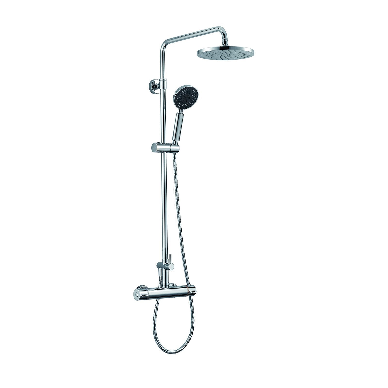 ALFI, ALFI Brand AB2867-PC Polished Chrome Round Style Thermostatic Exposed Shower Set