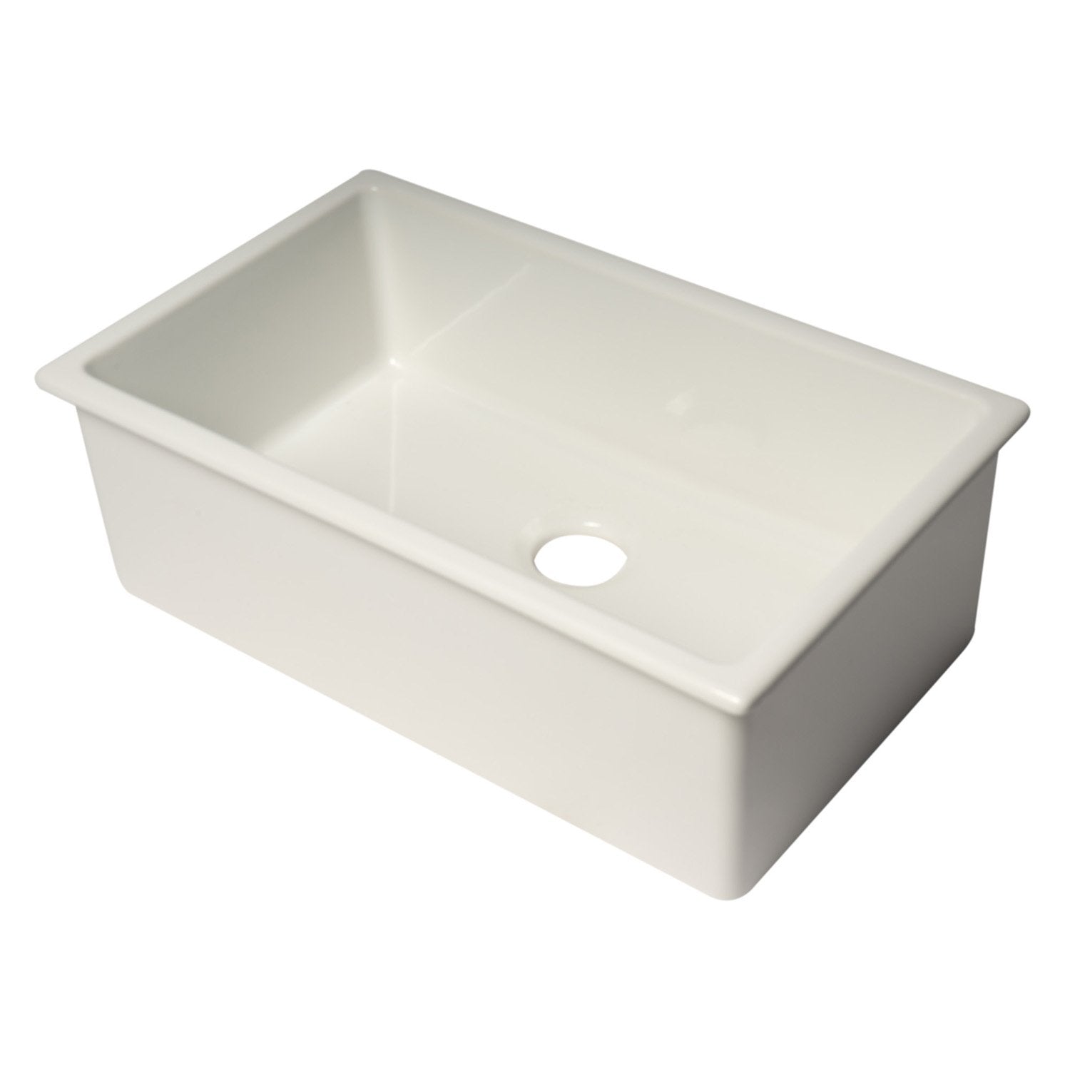 ALFI, ALFI Brand AB3018UD-W 30" White Undermount / Drop-in Fireclay Kitchen Sink