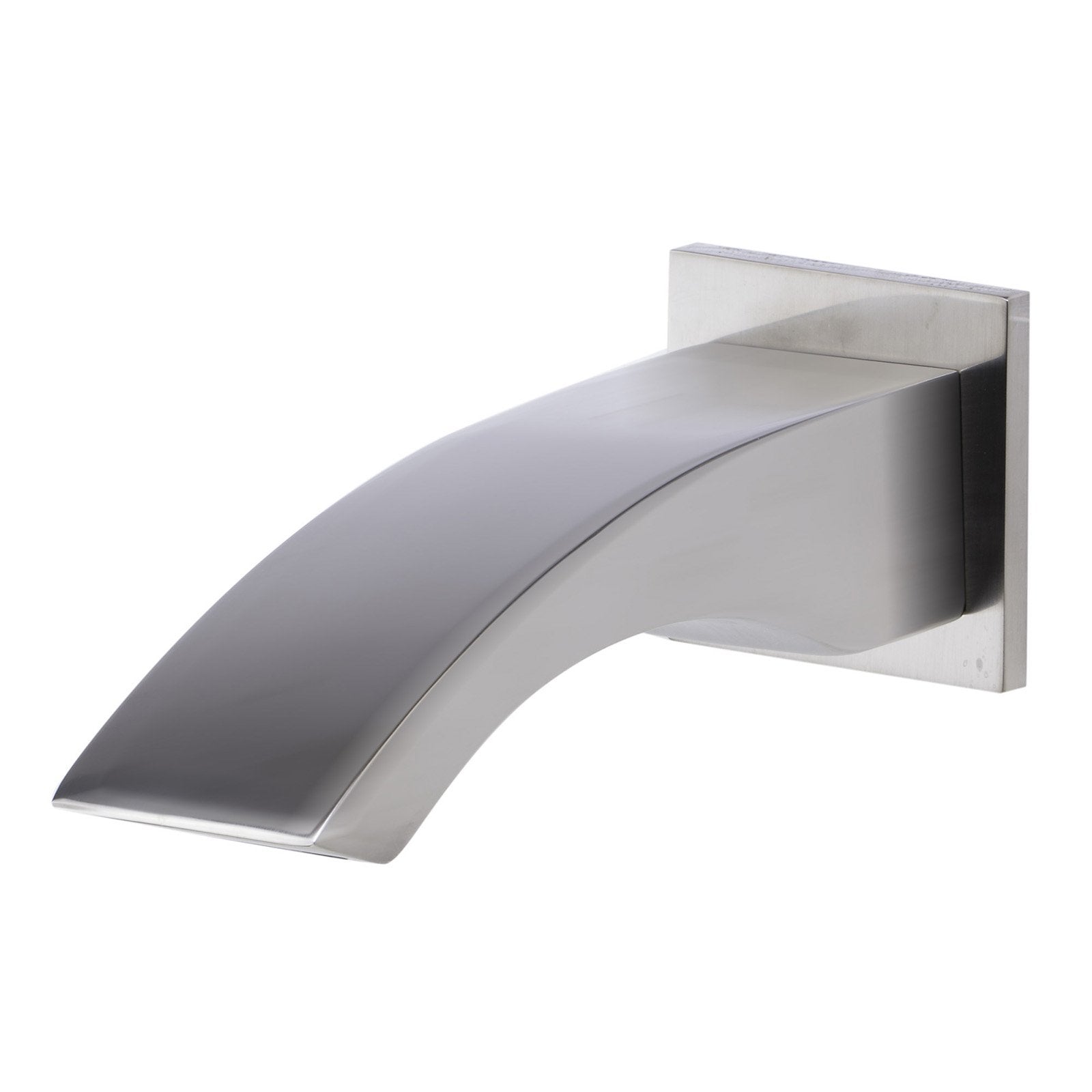 ALFI, ALFI Brand AB3301-BN Brushed Nickel Curved Wall-Mounted Tub Filler Bathroom Spout