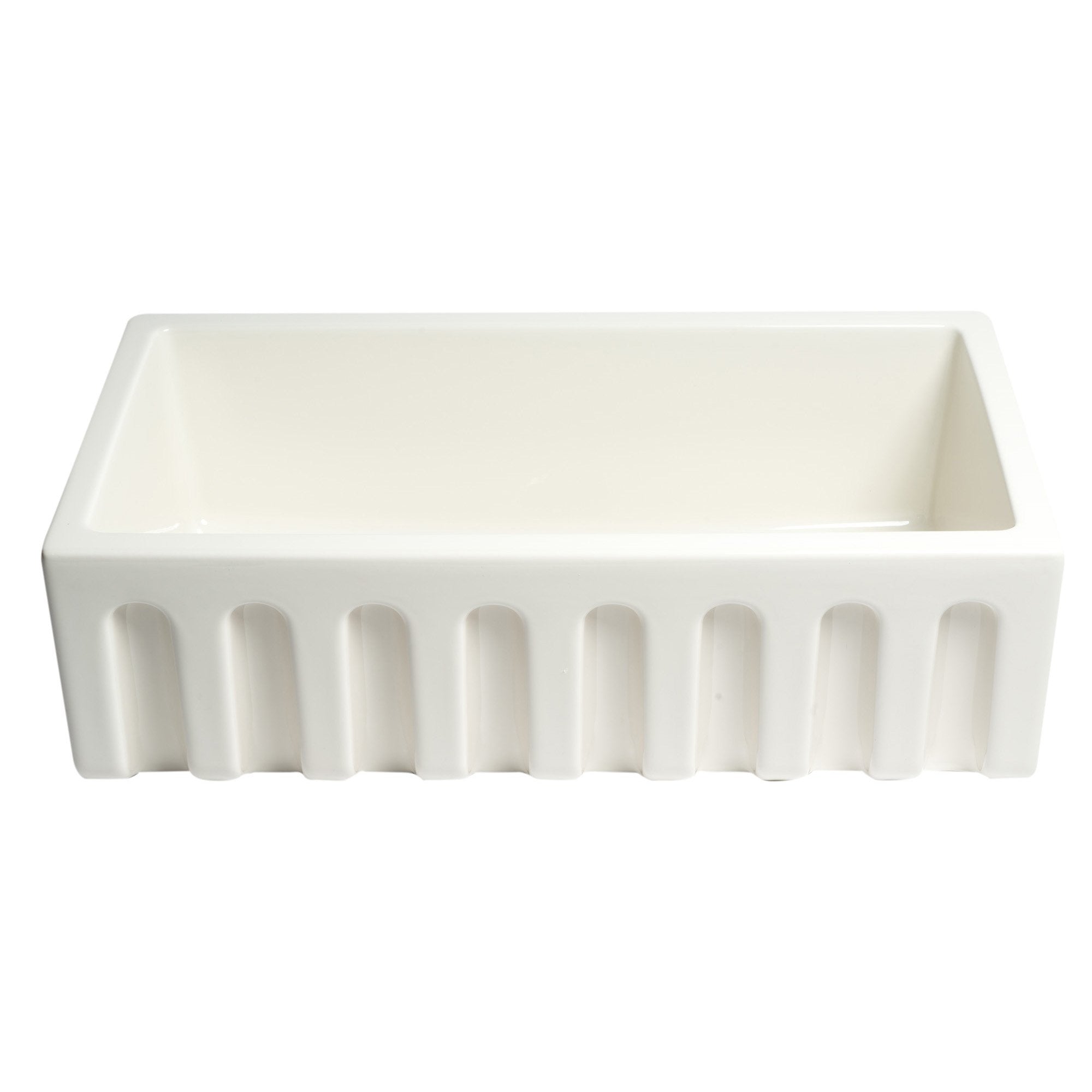 ALFI, ALFI Brand AB3318HS-B Biscuit 33" x 18" Reversible Fireclay Farm Sink