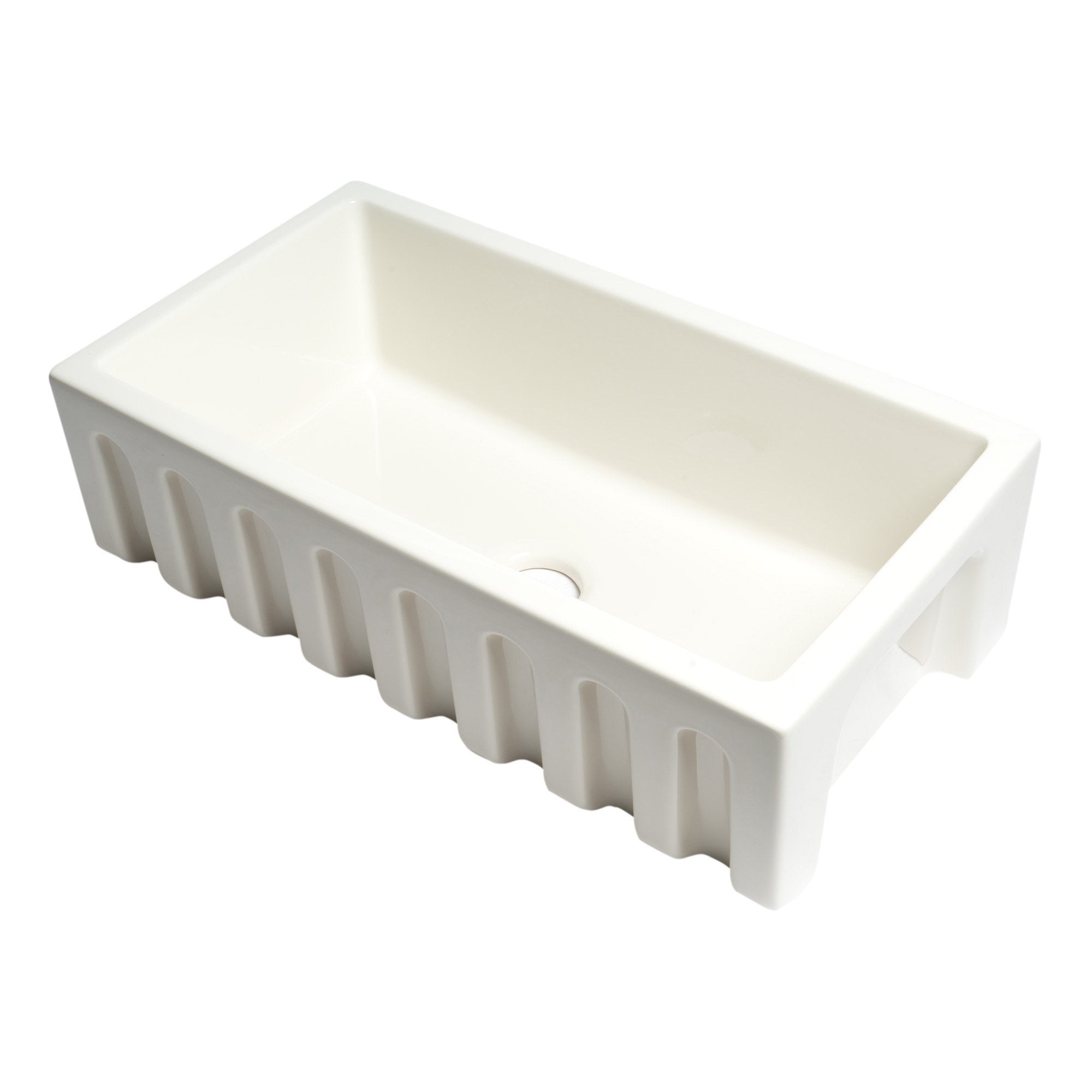 ALFI, ALFI Brand AB3318HS-B Biscuit 33" x 18" Reversible Fireclay Farm Sink