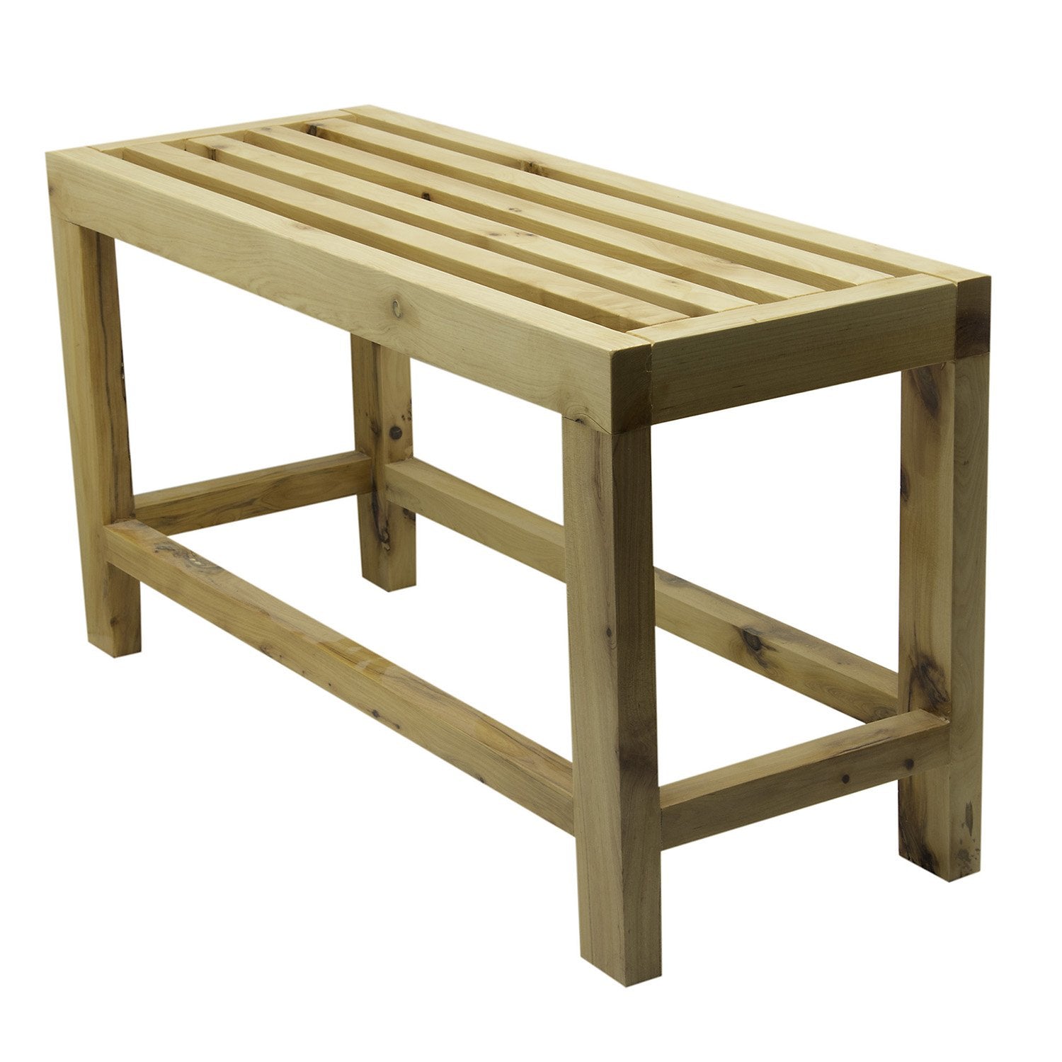 ALFI, ALFI Brand AB4401 26" Solid Wooden Slated Single Person Sitting Bench