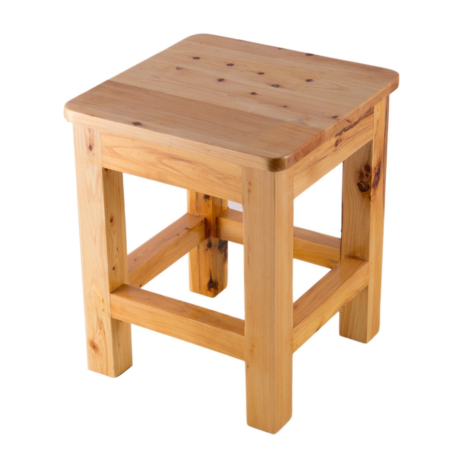 ALFI, ALFI Brand AB4407 10" x 10" Square Wooden Bench/Stool Multi-Purpose Accessory