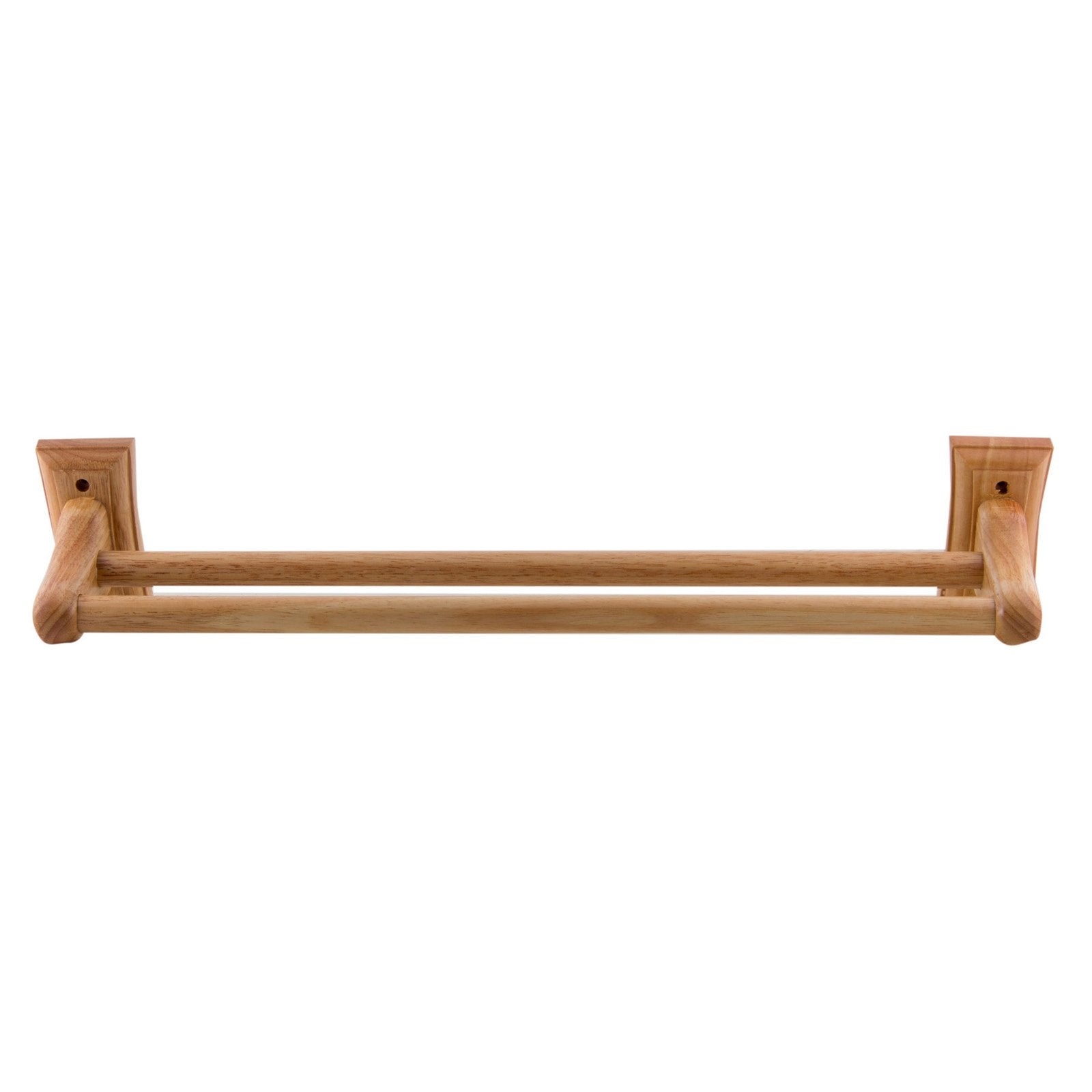 ALFI, ALFI Brand AB5505 24" Double Rack Wooden Towel Bar Bathroom Accessory