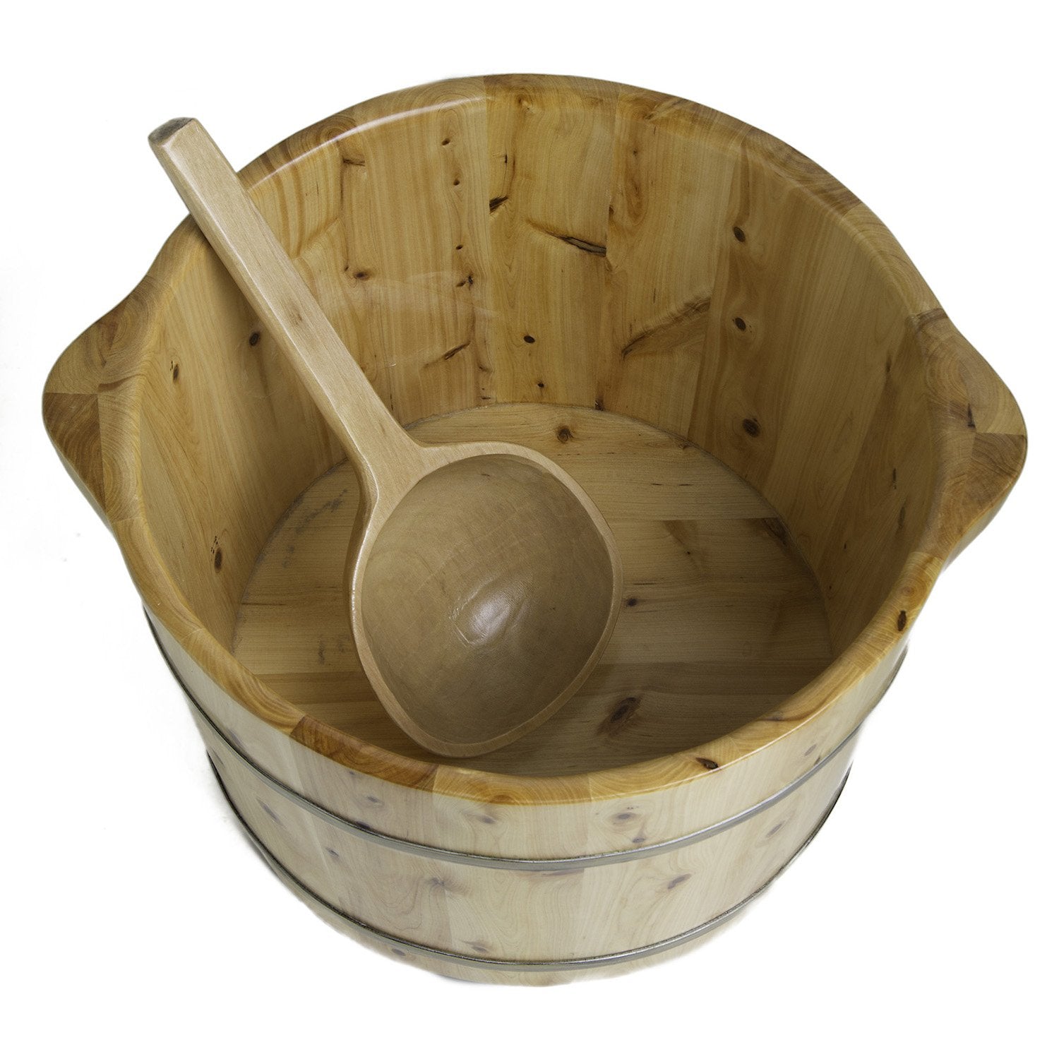 ALFI, ALFI Brand AB6604 Round Wooden Cedar Foot Soaking Tub