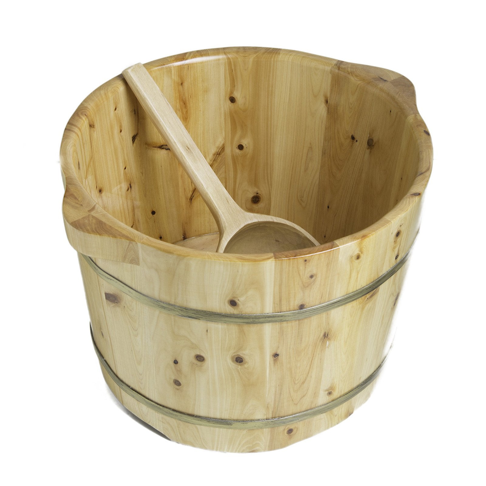 ALFI, ALFI Brand AB6604 Round Wooden Cedar Foot Soaking Tub