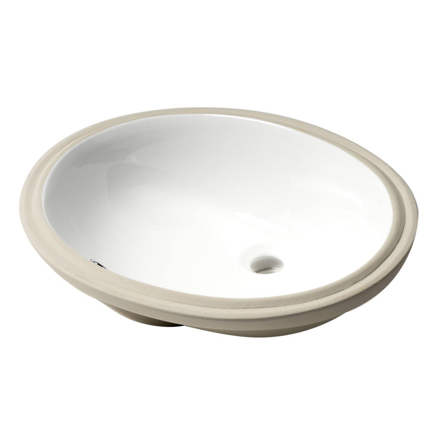 ALFI, ALFI Brand ABC602 White Modern 23" Oval Undermount Ceramic Sink